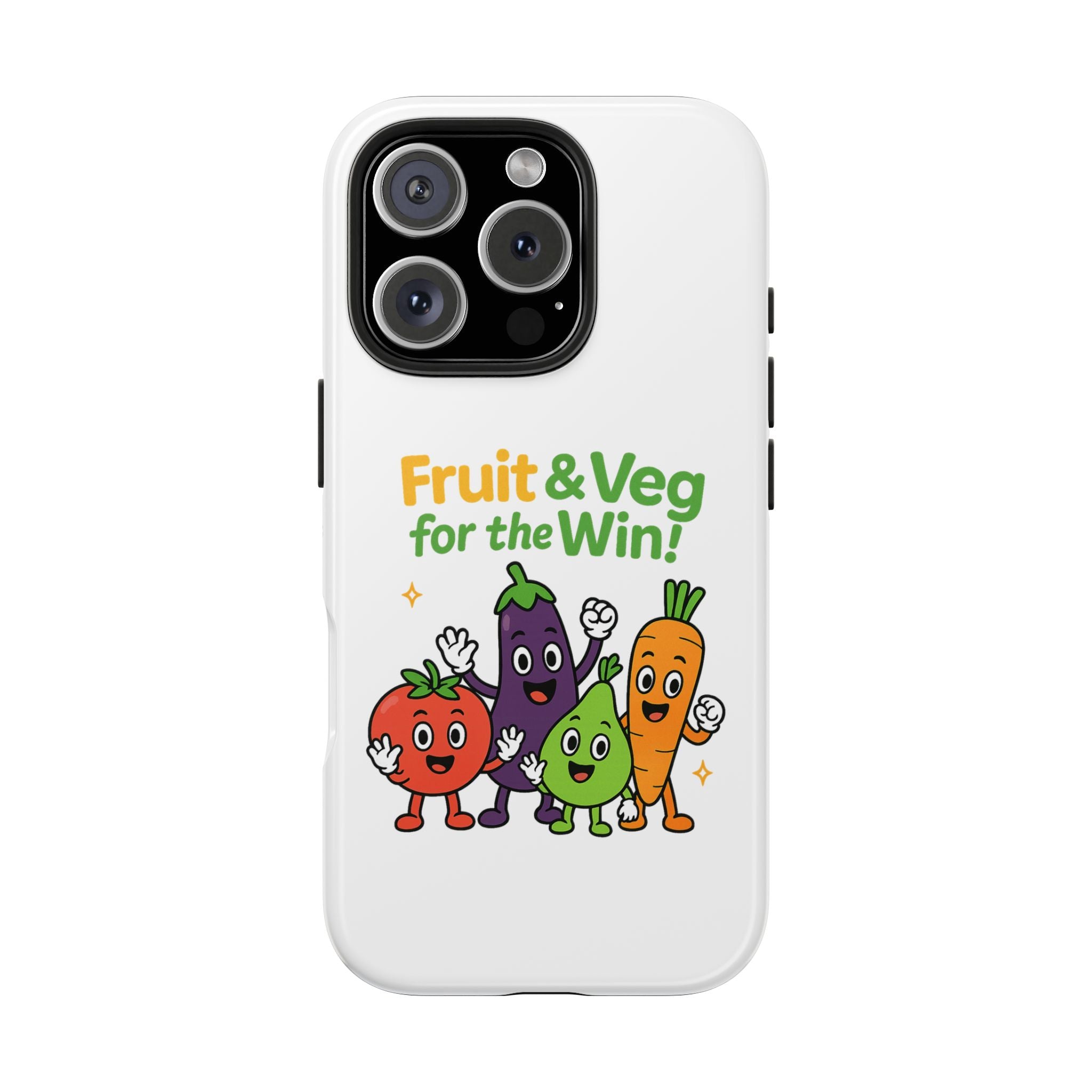 Phone Case — "Fruit & Veg for the Win!" Cute Healthy Veggie Design