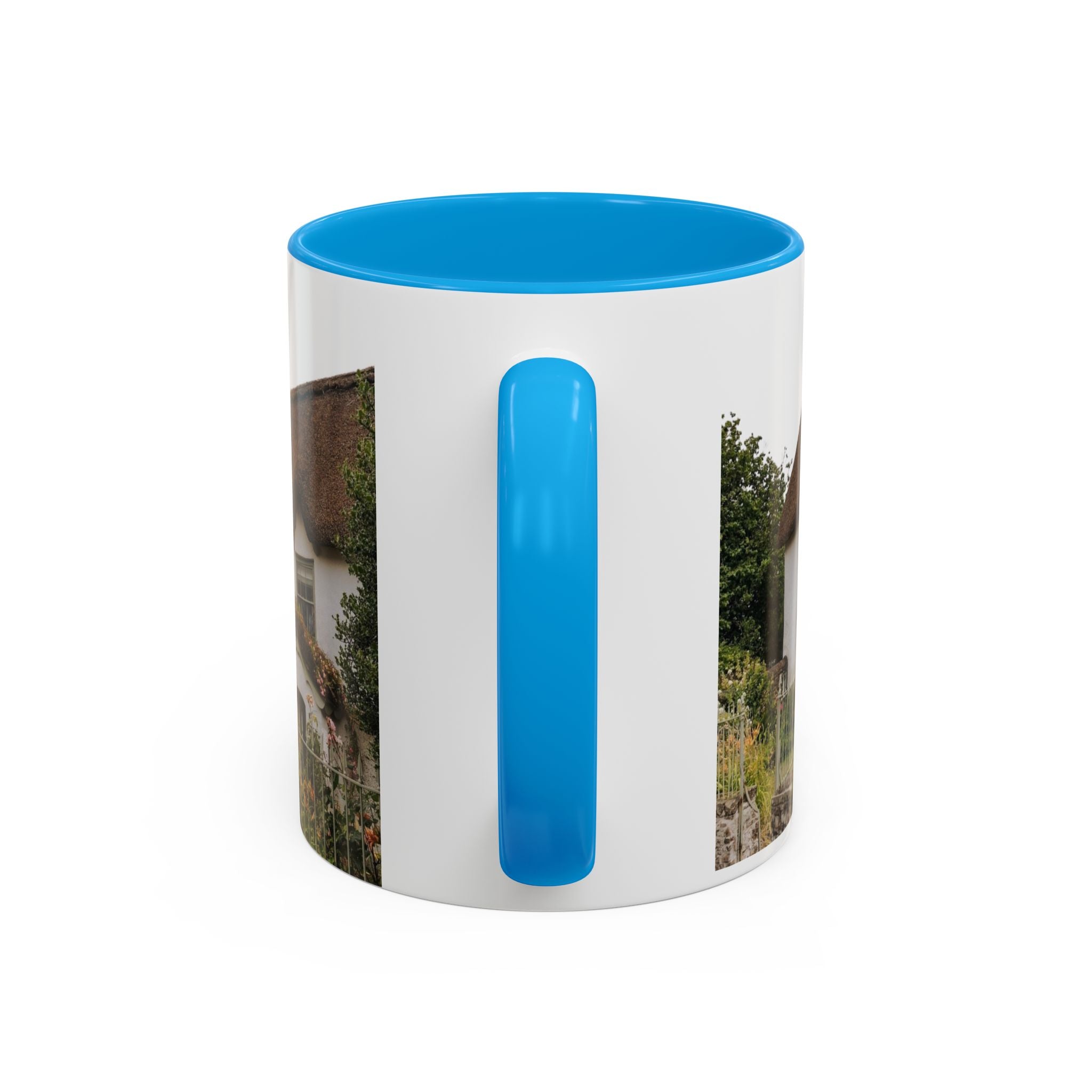 Thatched Cottage Photo Mug (11oz & 15oz) — Cozy English Cottage Scenic Coffee Cup