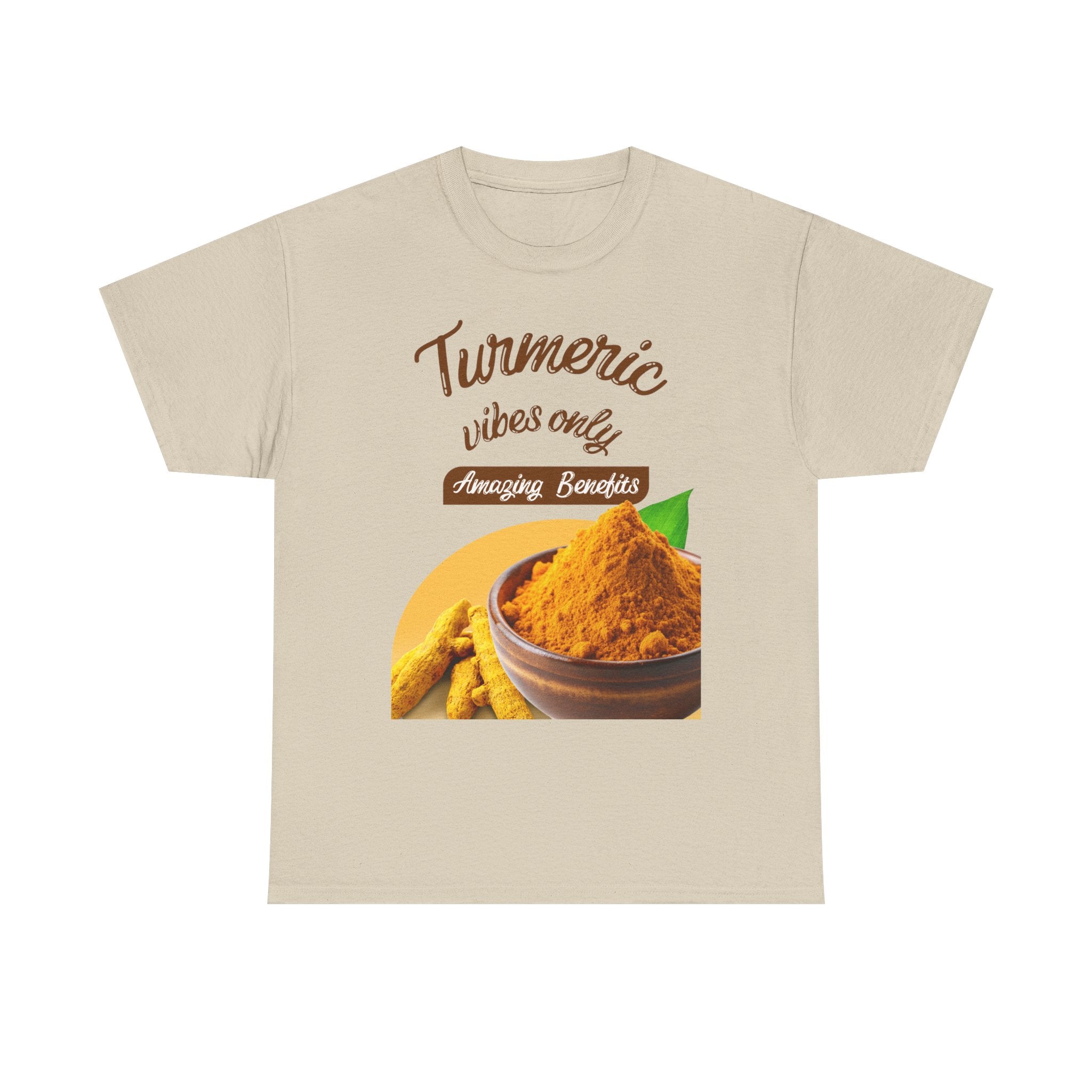Turmeric Vibes Only Tee, Relaxed Unisex Cotton Shirt for Wellness Lovers, Great for Gifts, Health & Wellness Events, Casual Everyday Wear