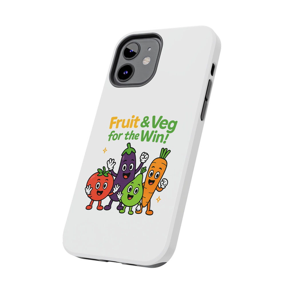 Phone Case — "Fruit & Veg for the Win!" Cute Healthy Veggie Design