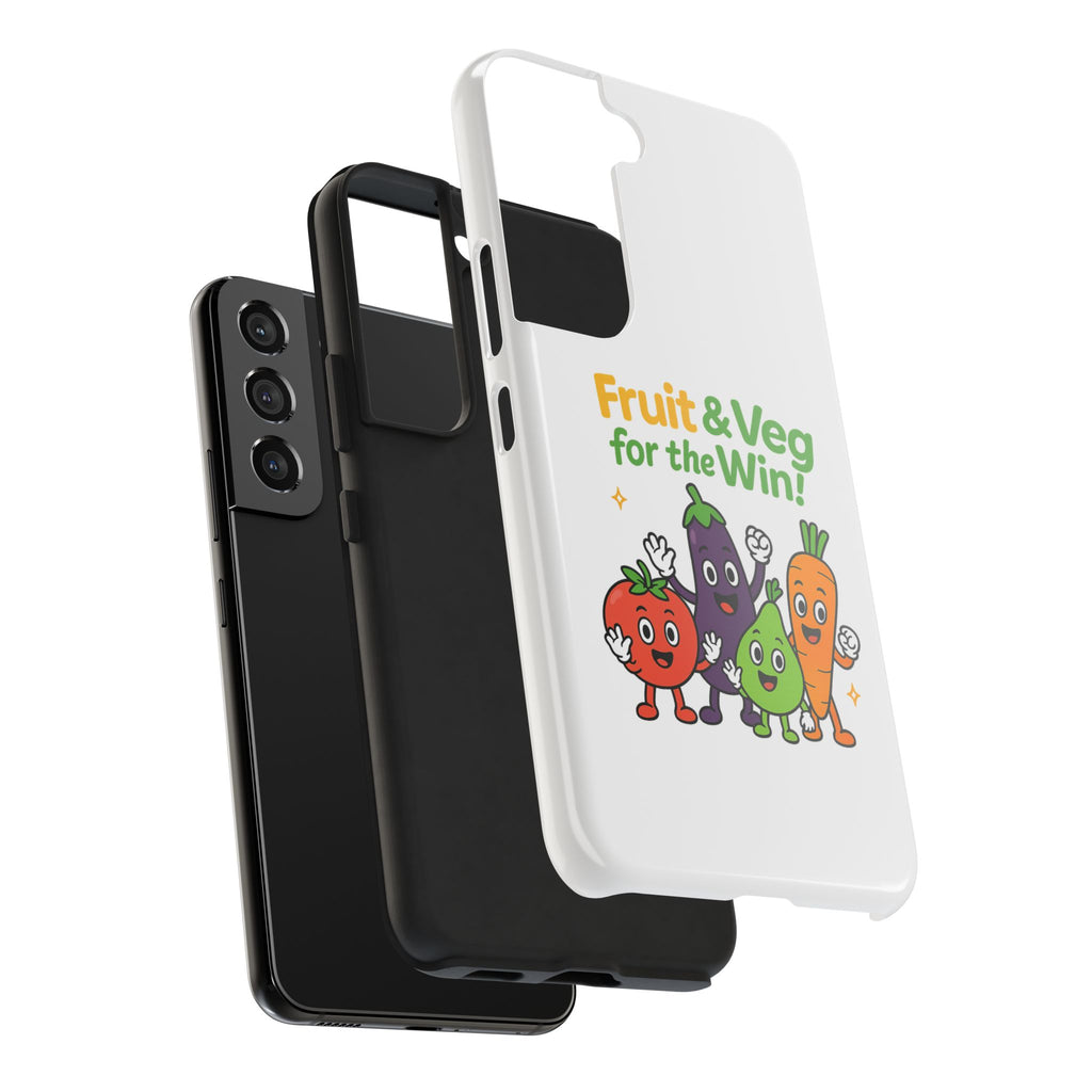 Phone Case — "Fruit & Veg for the Win!" Cute Healthy Veggie Design