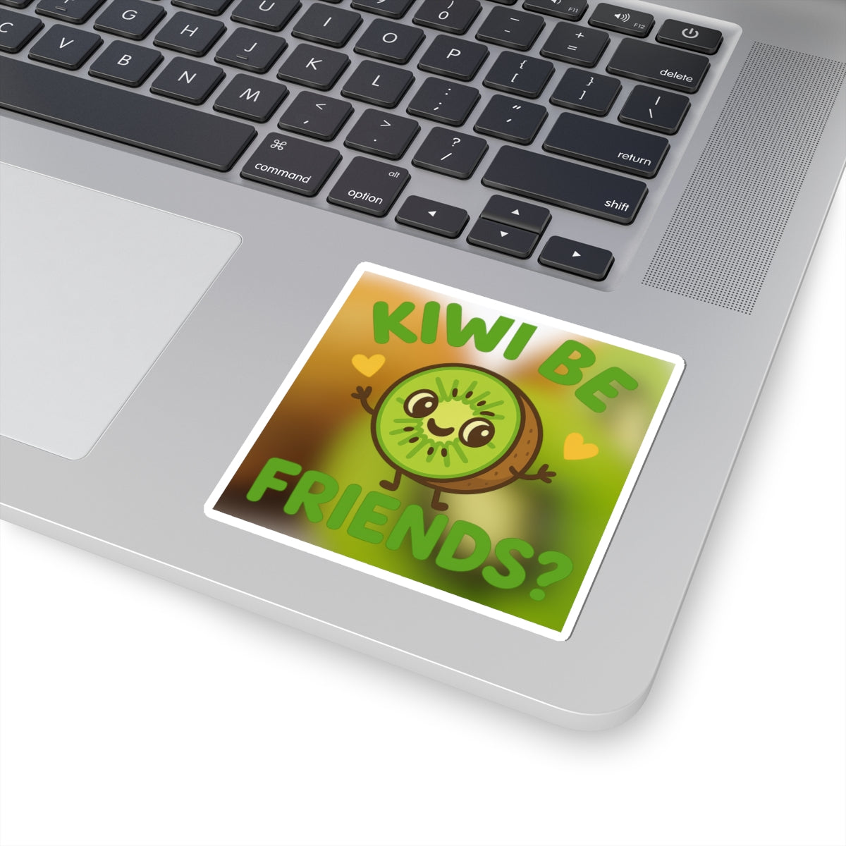 Cute Kiwi Friendship Sticker, Fun Laptop Decal, Gift for Friends, Cute Room Decor, Fruit Lover's Sticker, Whimsical Wall Art