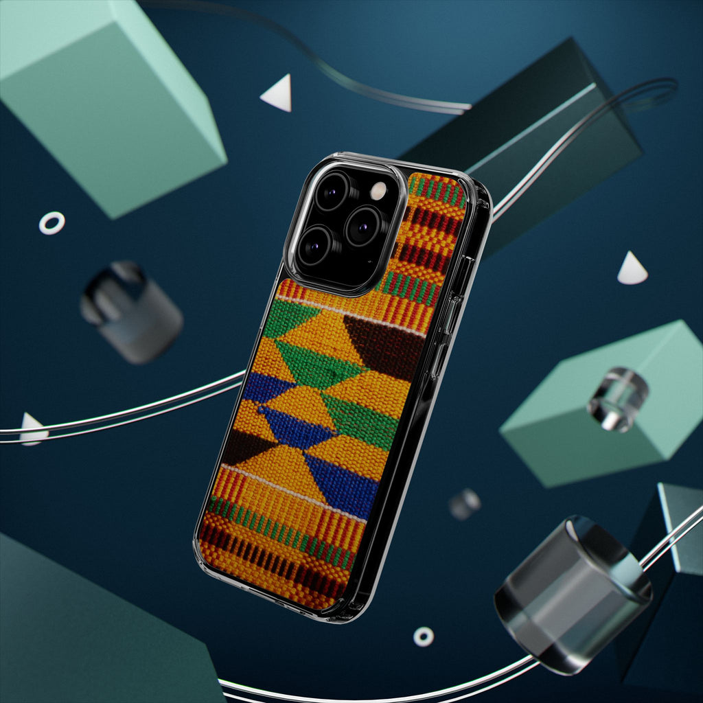 Kente Pattern Clear Impact-Resistant Phone Case
