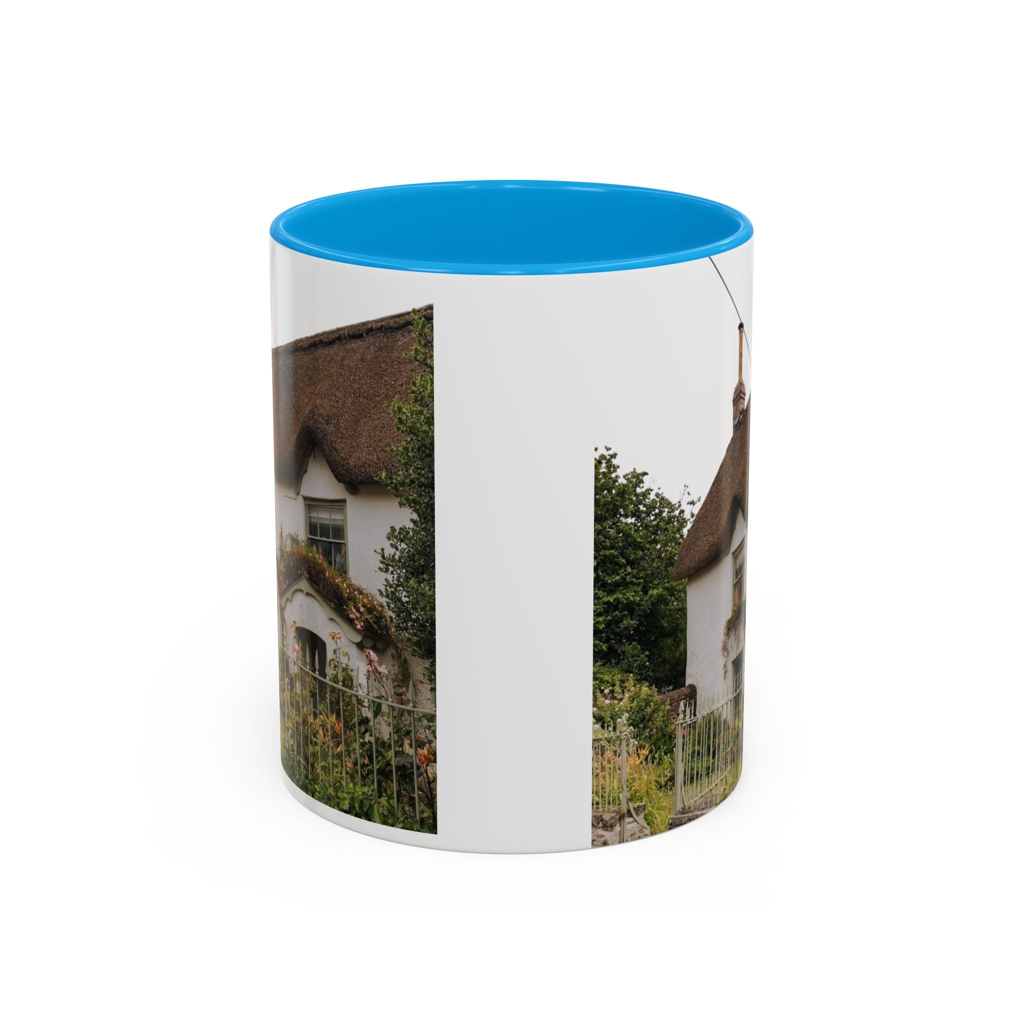 Thatched Cottage Photo Mug (11oz & 15oz) — Cozy English Cottage Scenic Coffee Cup