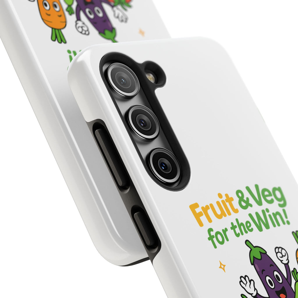 Phone Case — "Fruit & Veg for the Win!" Cute Healthy Veggie Design