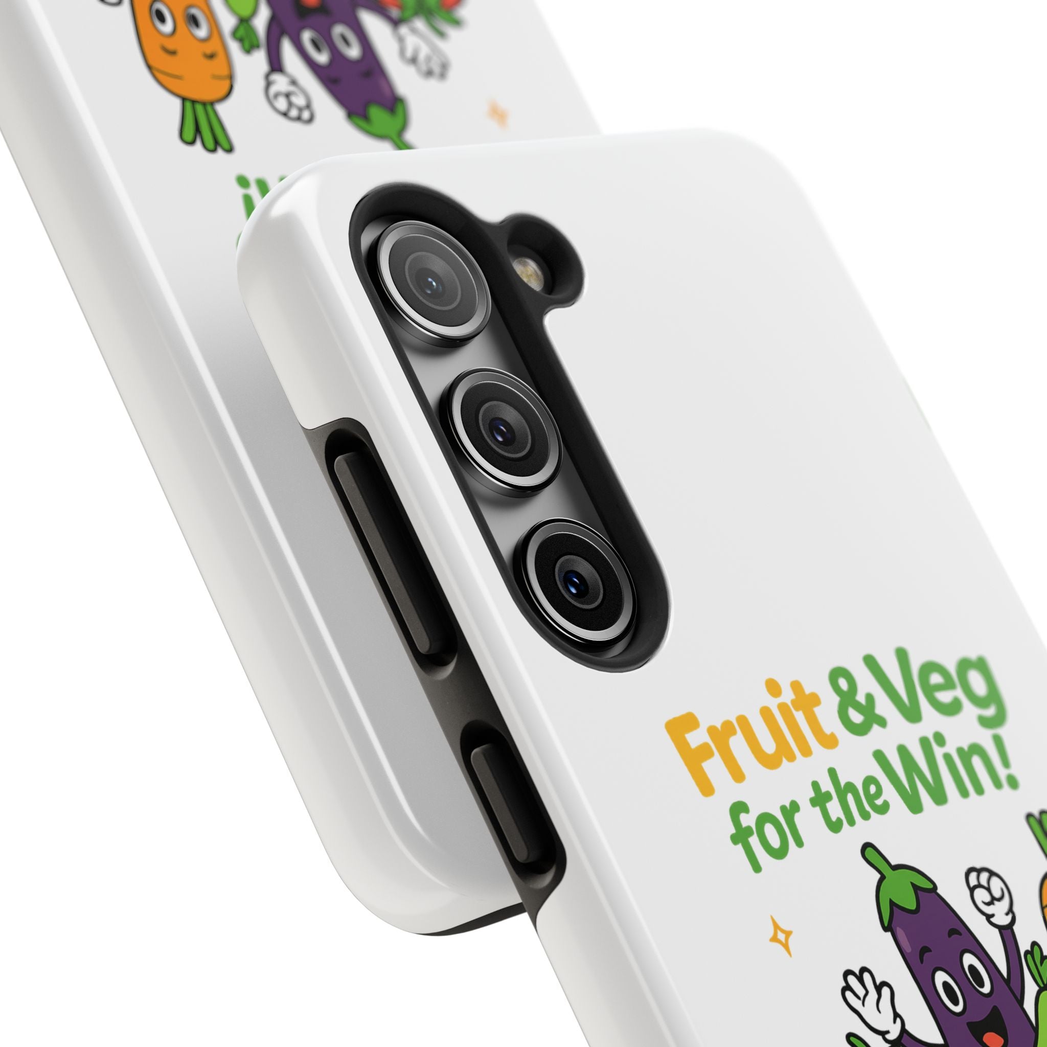 Phone Case — "Fruit & Veg for the Win!" Cute Healthy Veggie Design