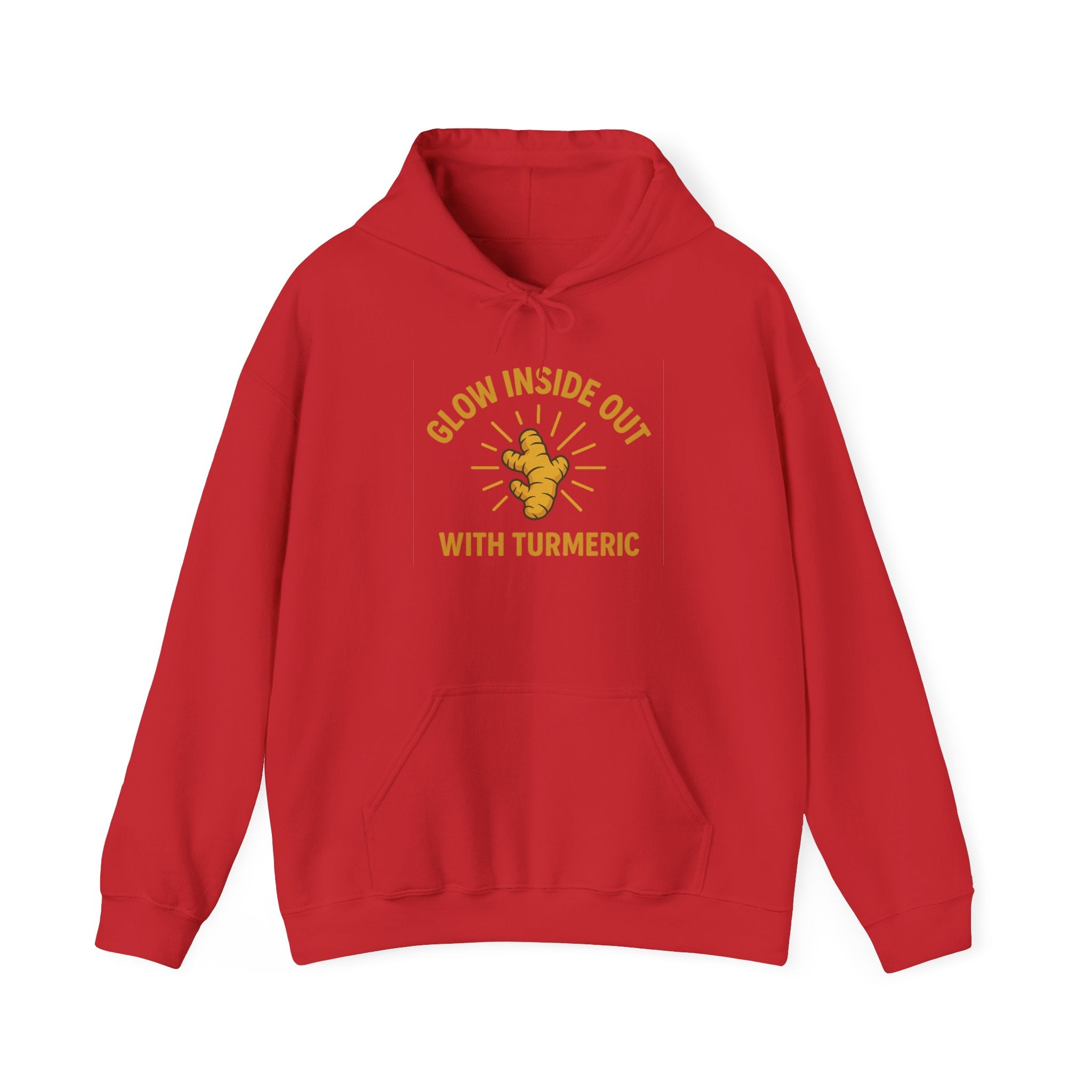 Glow Inside Out Turmeric Hoodie, Wellness Sweatshirt, Unisex Gift, Motivational Apparel, Cozy Fashion