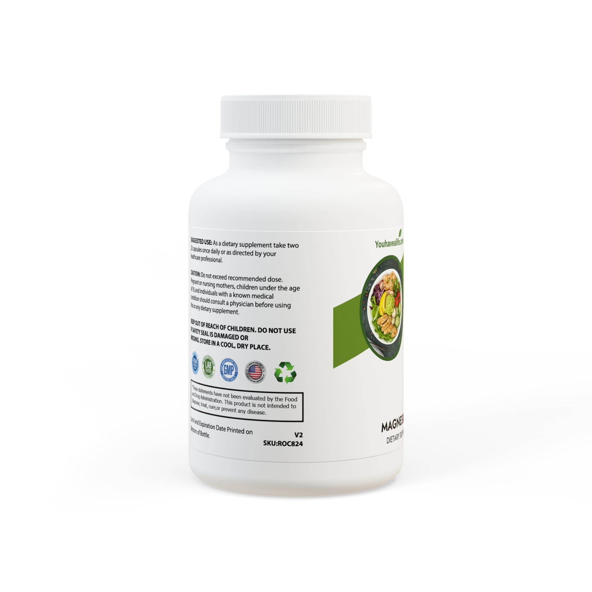 Magnesium Glycinate Supplement (60 Capsules)