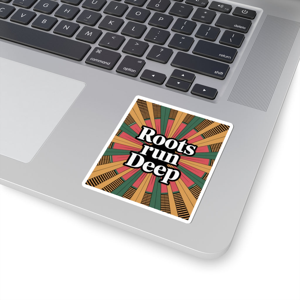 Vibrant Roots Run Deep Stickers | Inspirational Kiss-Cut Decor for Laptops & Journals