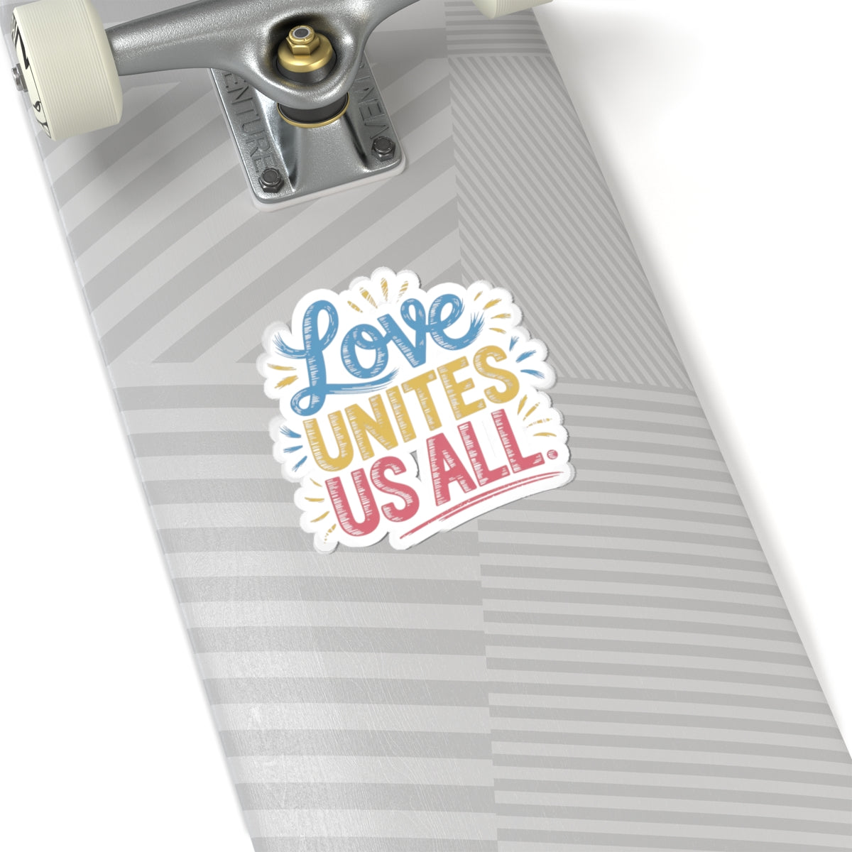 Colorful Love Unites Us All Kiss-Cut Stickers | Perfect for Laptops, Water Bottles, Journals, Gifts, and Scrapbooking
