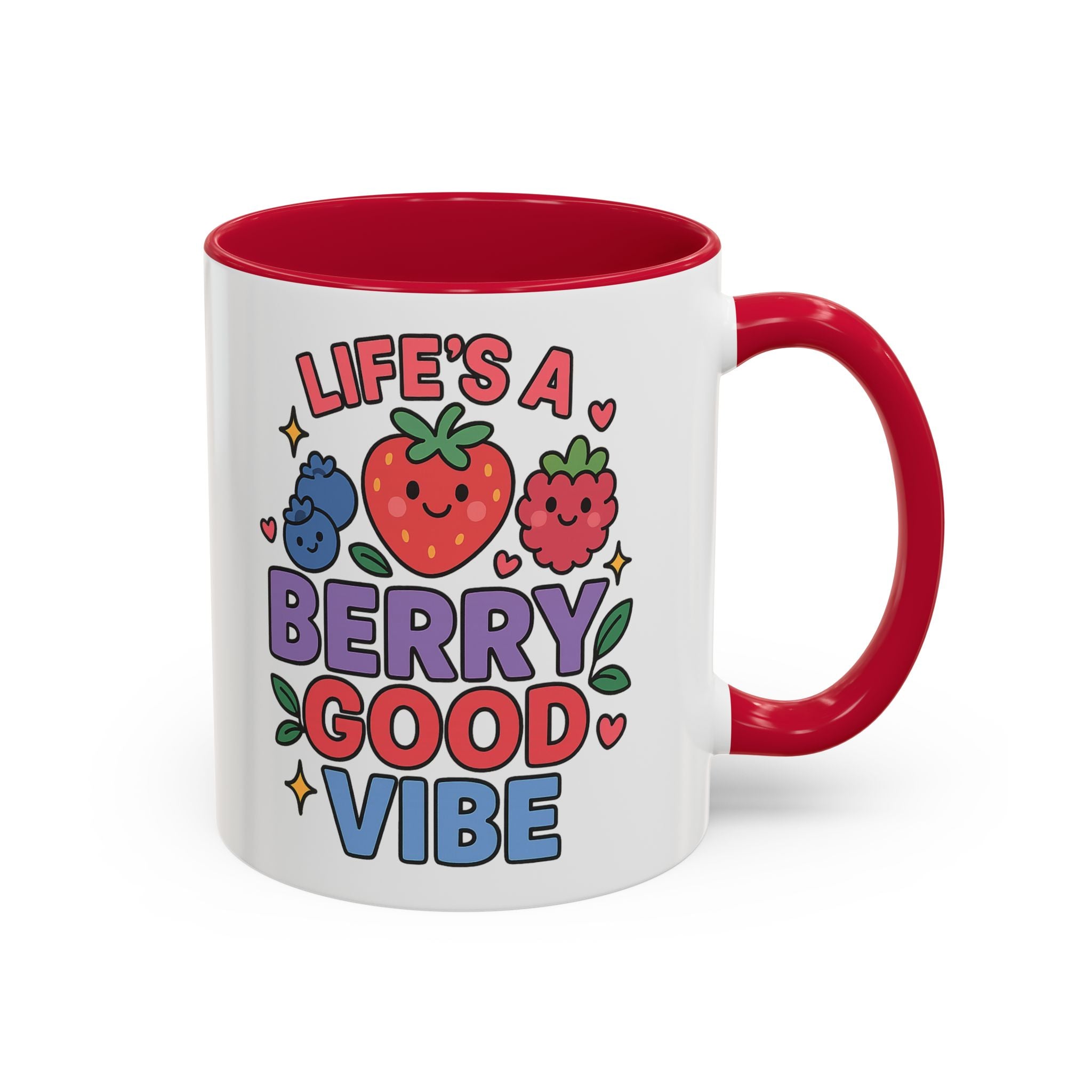 Berry Good Vibe Mug — Cute Fruit Illustration Coffee Cup (11oz & 15oz)