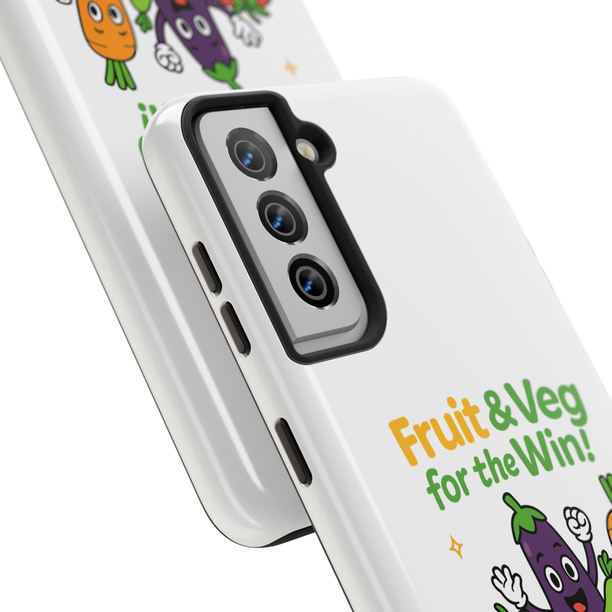 Phone Case — "Fruit & Veg for the Win!" Cute Healthy Veggie Design