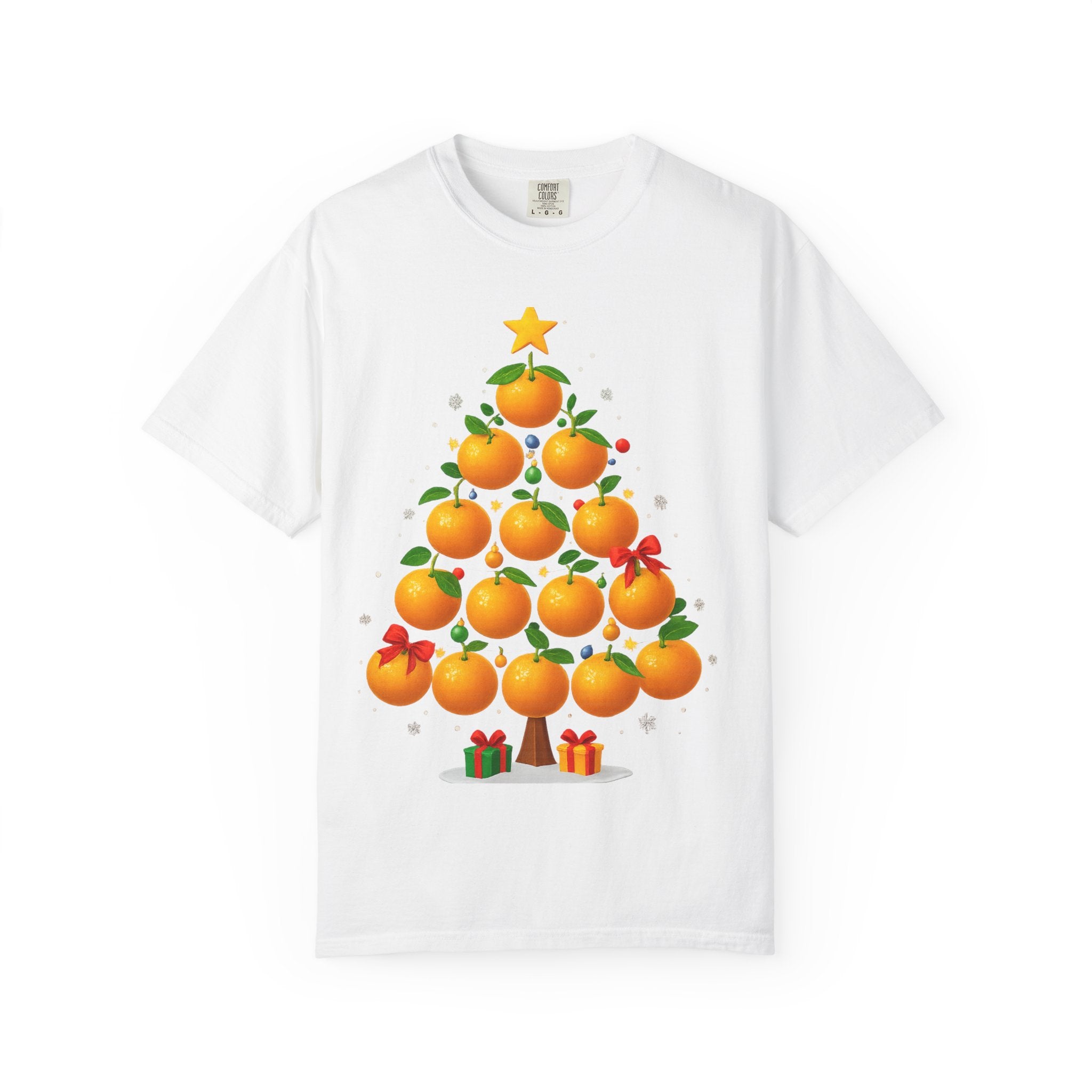 Orange Christmas Tree T-Shirt — Festive Citrus Holiday Tee