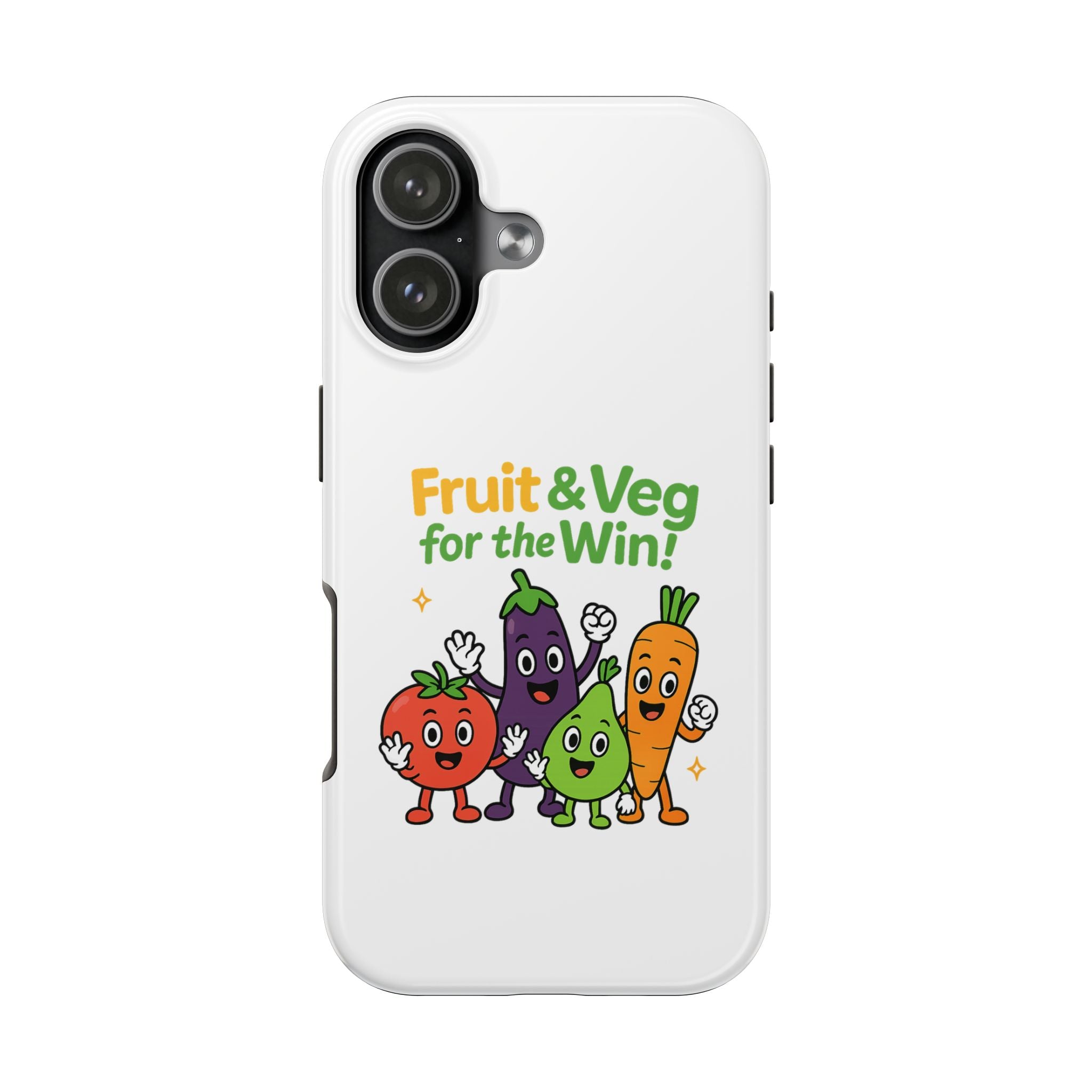 Phone Case — "Fruit & Veg for the Win!" Cute Healthy Veggie Design