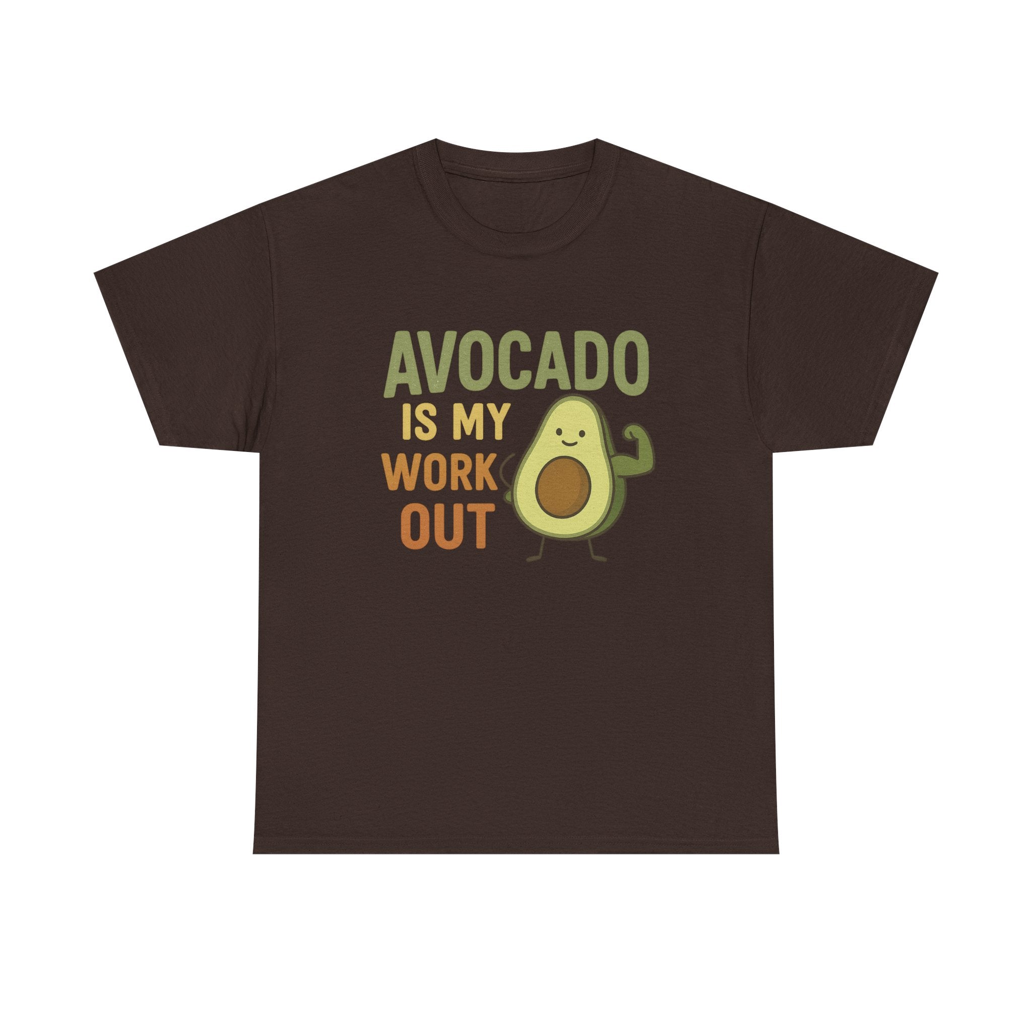 Avocado Workout Tee, Funny Fitness Shirt, Unisex Cotton Tee, Gift for Gym Lovers, Cute Food Humor Top