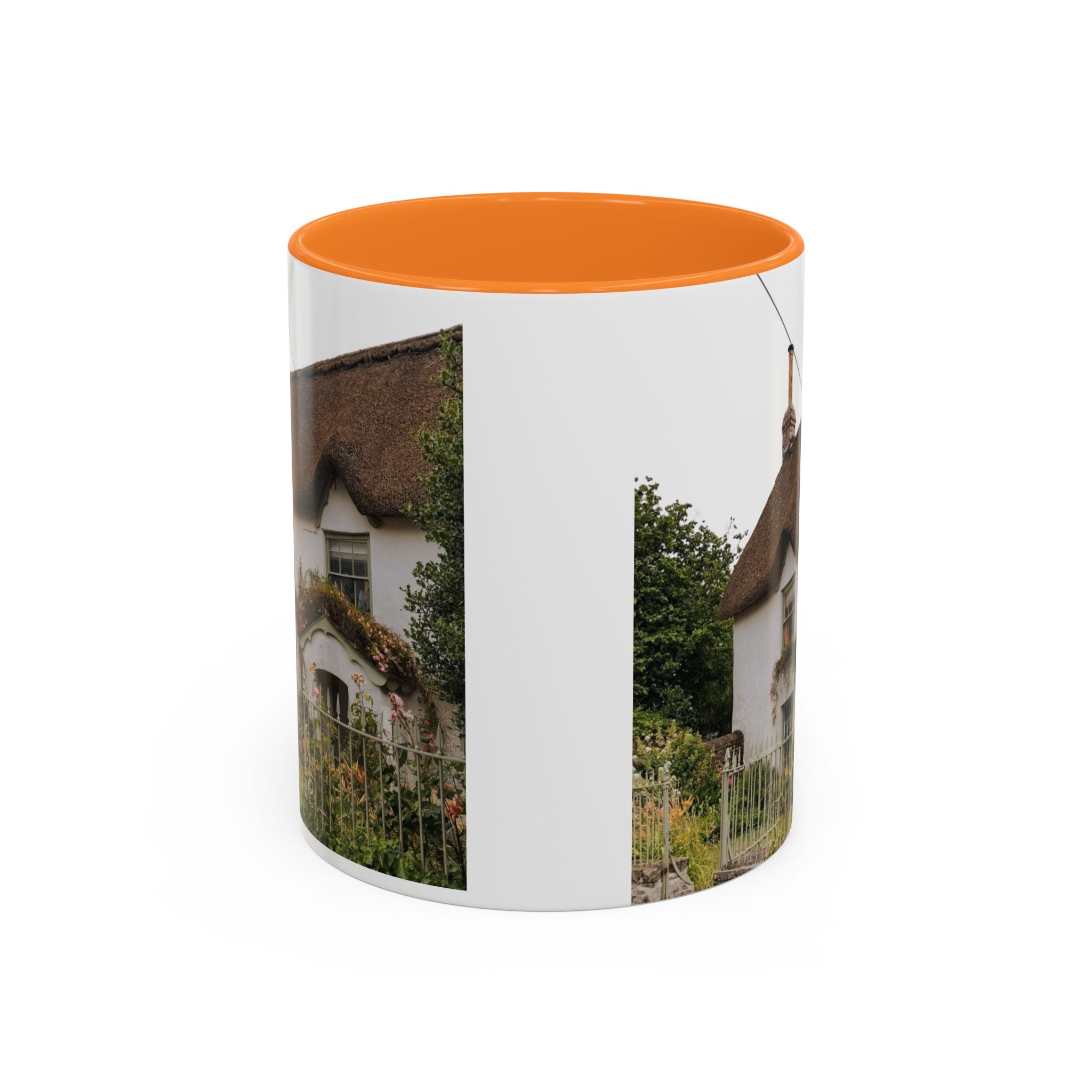 Thatched Cottage Photo Mug (11oz & 15oz) — Cozy English Cottage Scenic Coffee Cup