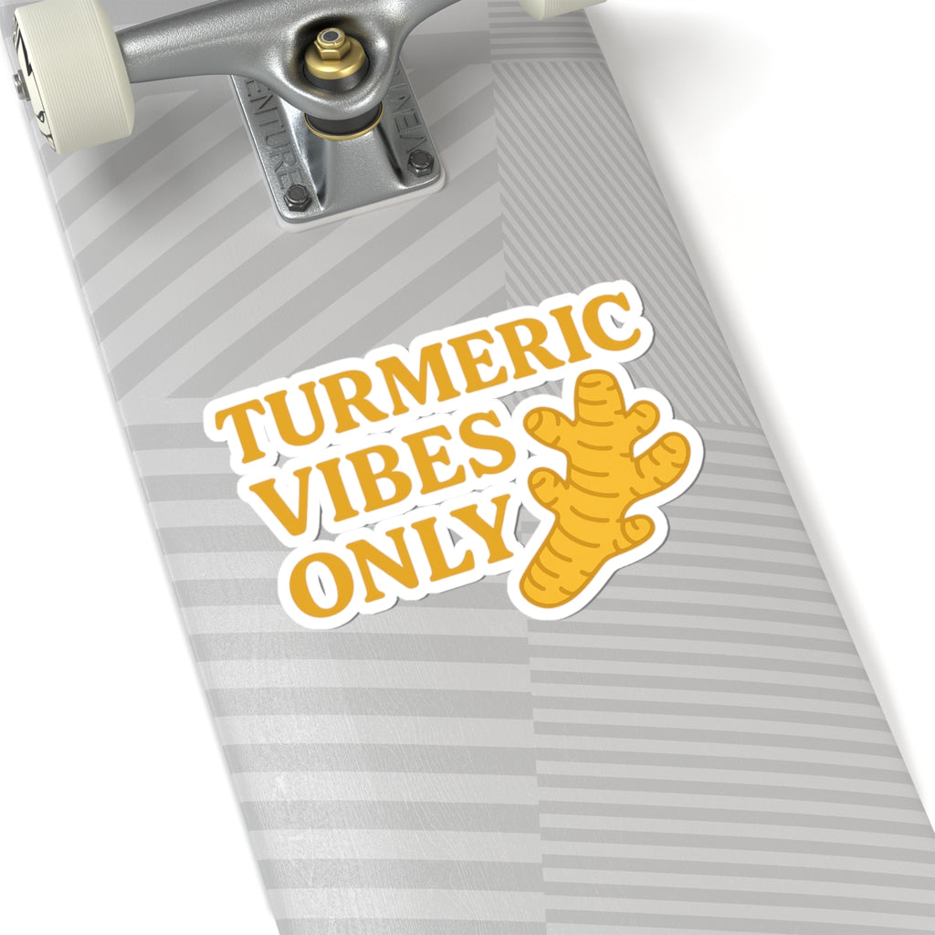 Turmeric Vibes Only Stickers | Motivational Laptop Decals, Planner Add-ons, Gift for Wellness Lovers, Positive Affirmation Decor