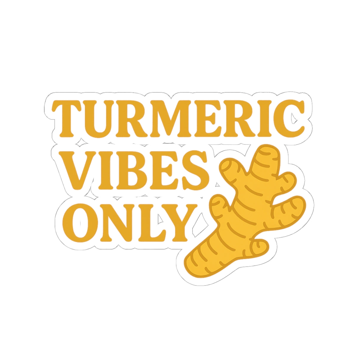 Turmeric Vibes Only Stickers | Motivational Laptop Decals, Planner Add-ons, Gift for Wellness Lovers, Positive Affirmation Decor