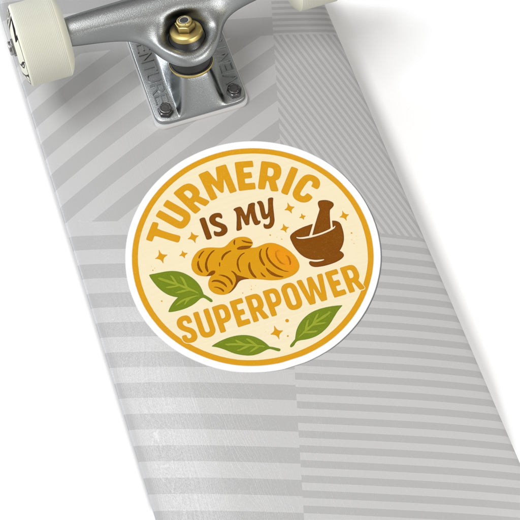 Turmeric Superpower Stickers - Wellness, Health, Decor, Gifts, Laptop Decor, Planner Accessories, Kitchen Essentials
