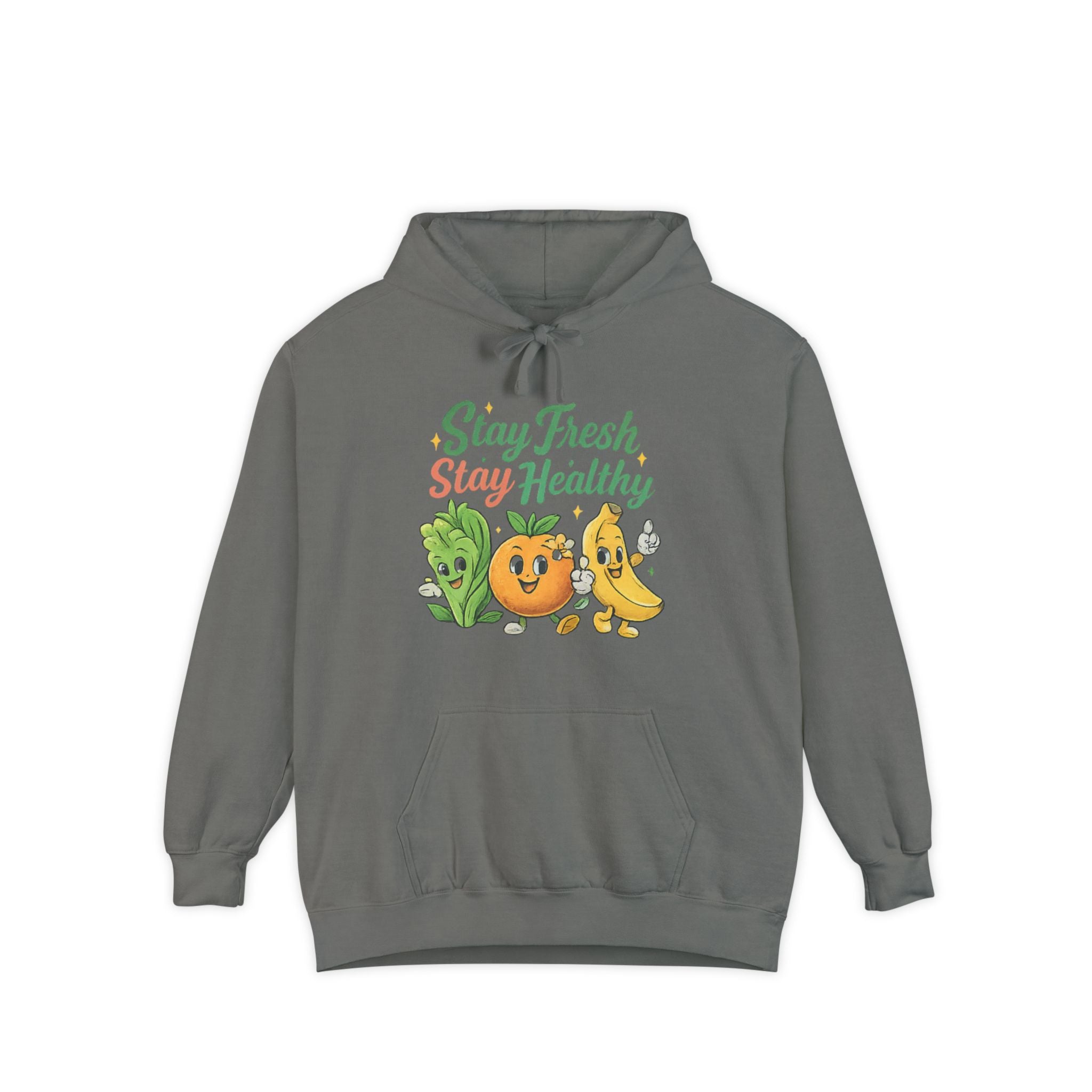 Stay Fresh Stay Healthy Hoodie — Cute Fruit & Veg Wellness Pullover