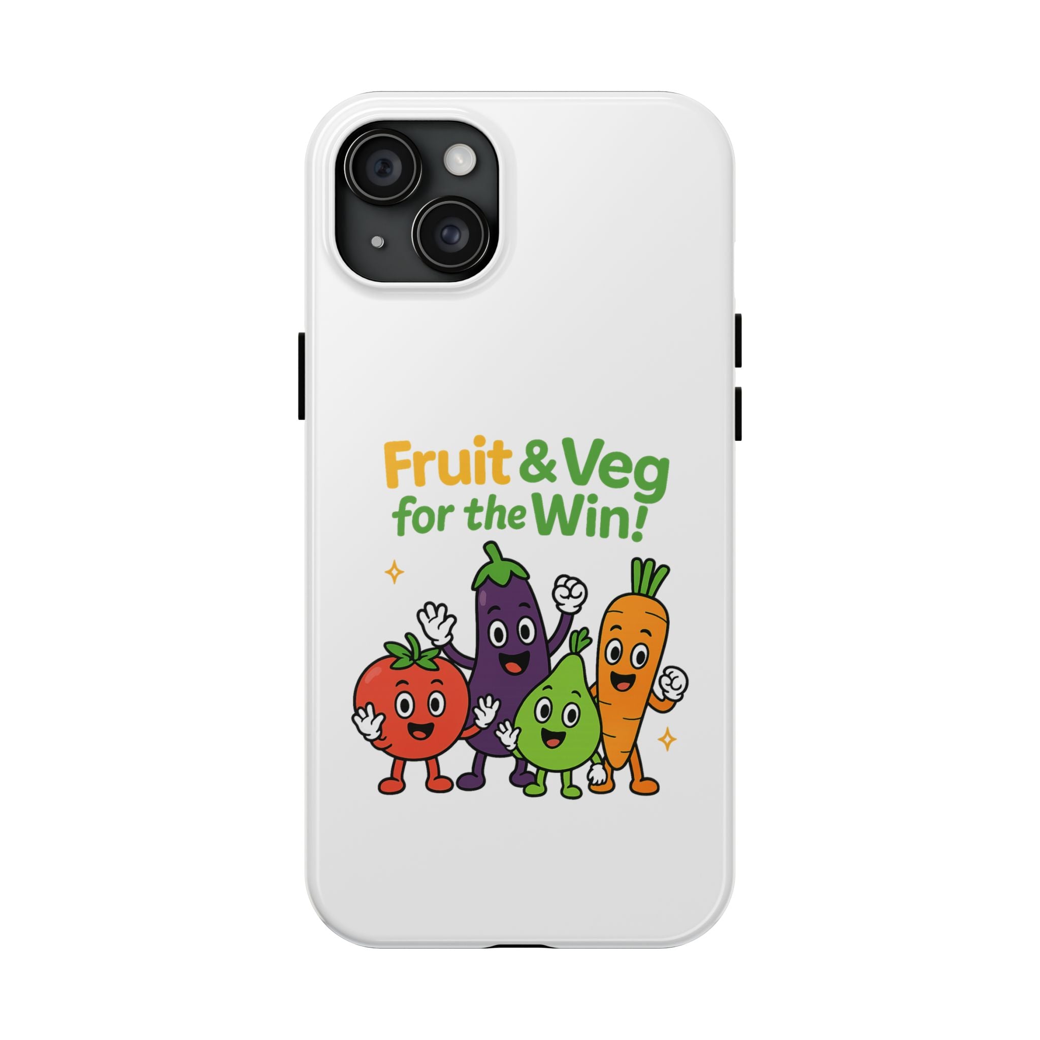 Phone Case — "Fruit & Veg for the Win!" Cute Healthy Veggie Design