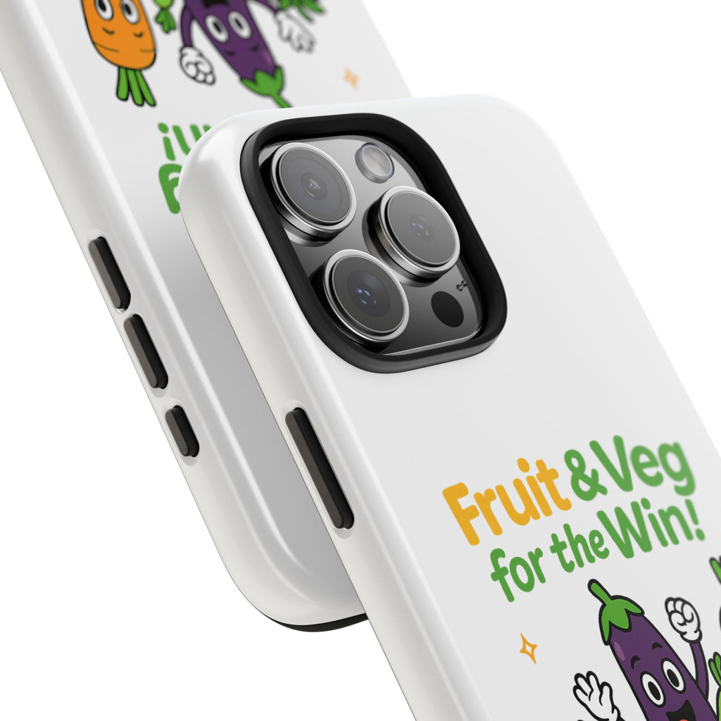 Phone Case — "Fruit & Veg for the Win!" Cute Healthy Veggie Design