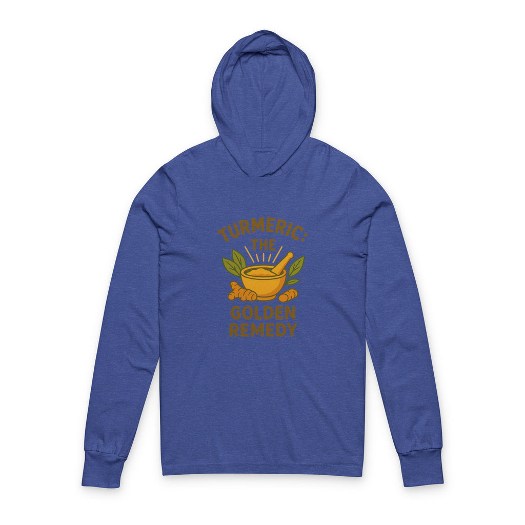 Turmeric Remedy Hoodie | Unisex Long Sleeve Tee for Wellness, Health Enthusiasts, Herbal Remedies, Natural Living, Gift Idea