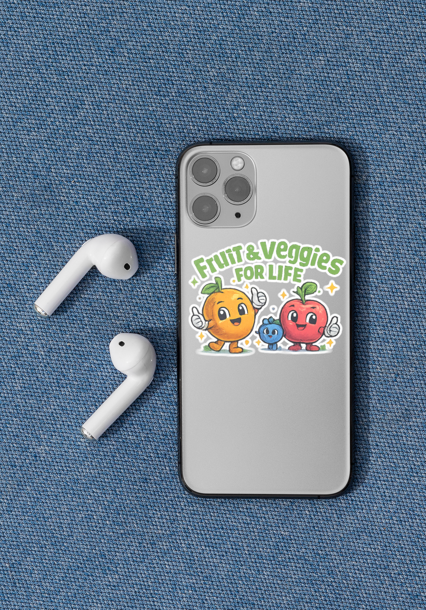 Fruit & Veggies For Life Sticker — Cute Kids' Healthy Eating Vinyl Sticker