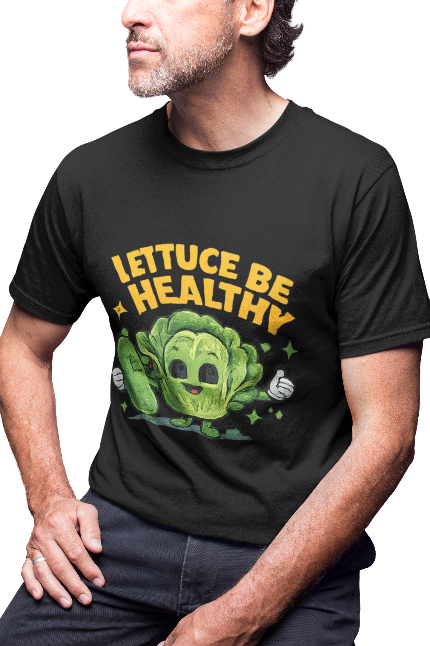 Lettuce Be Healthy T-Shirt — Cute Veggie Graphic Tee for Healthy Living