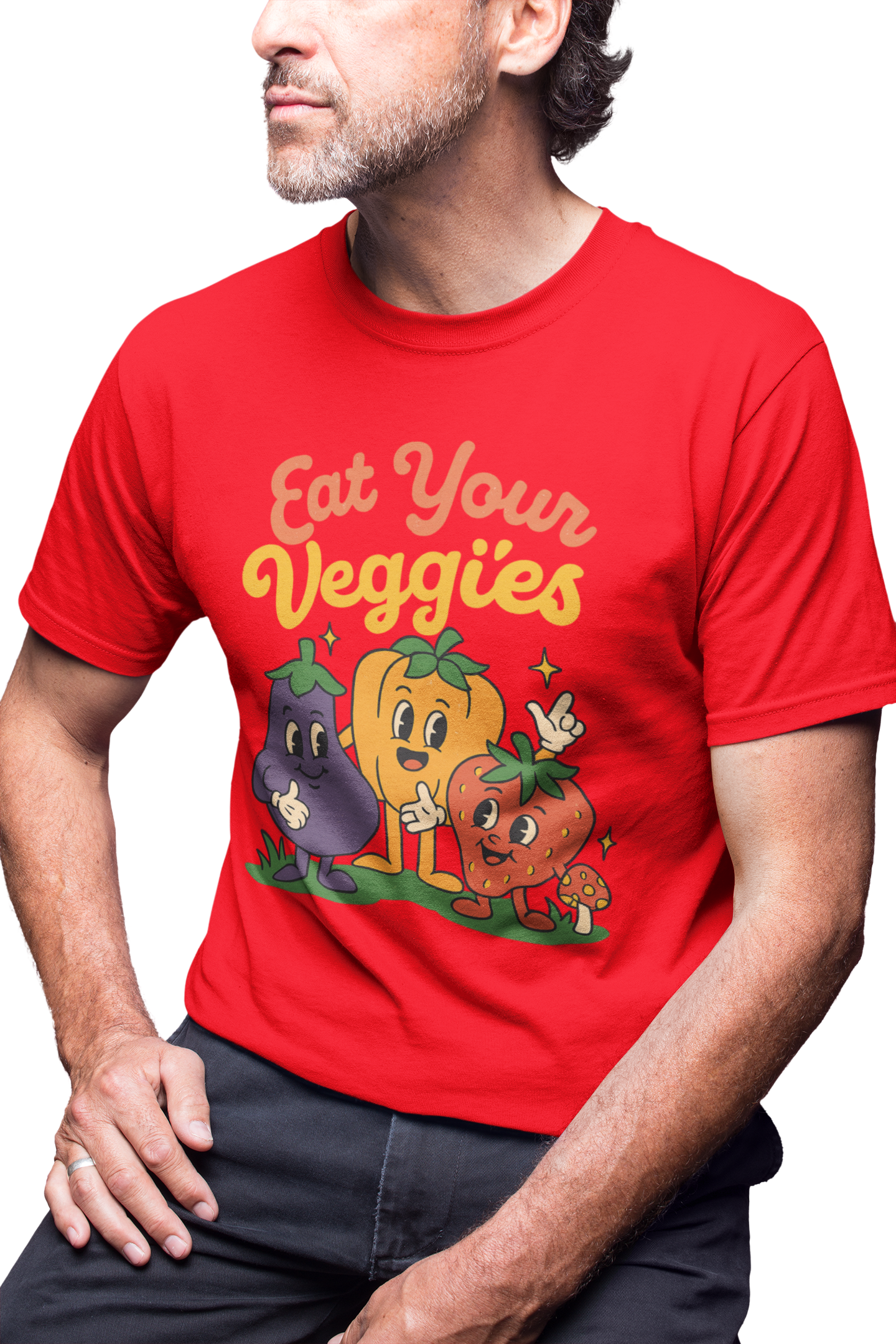 T-Shirt — Eat Your Veggies Cute Cartoon Vegetables Tee