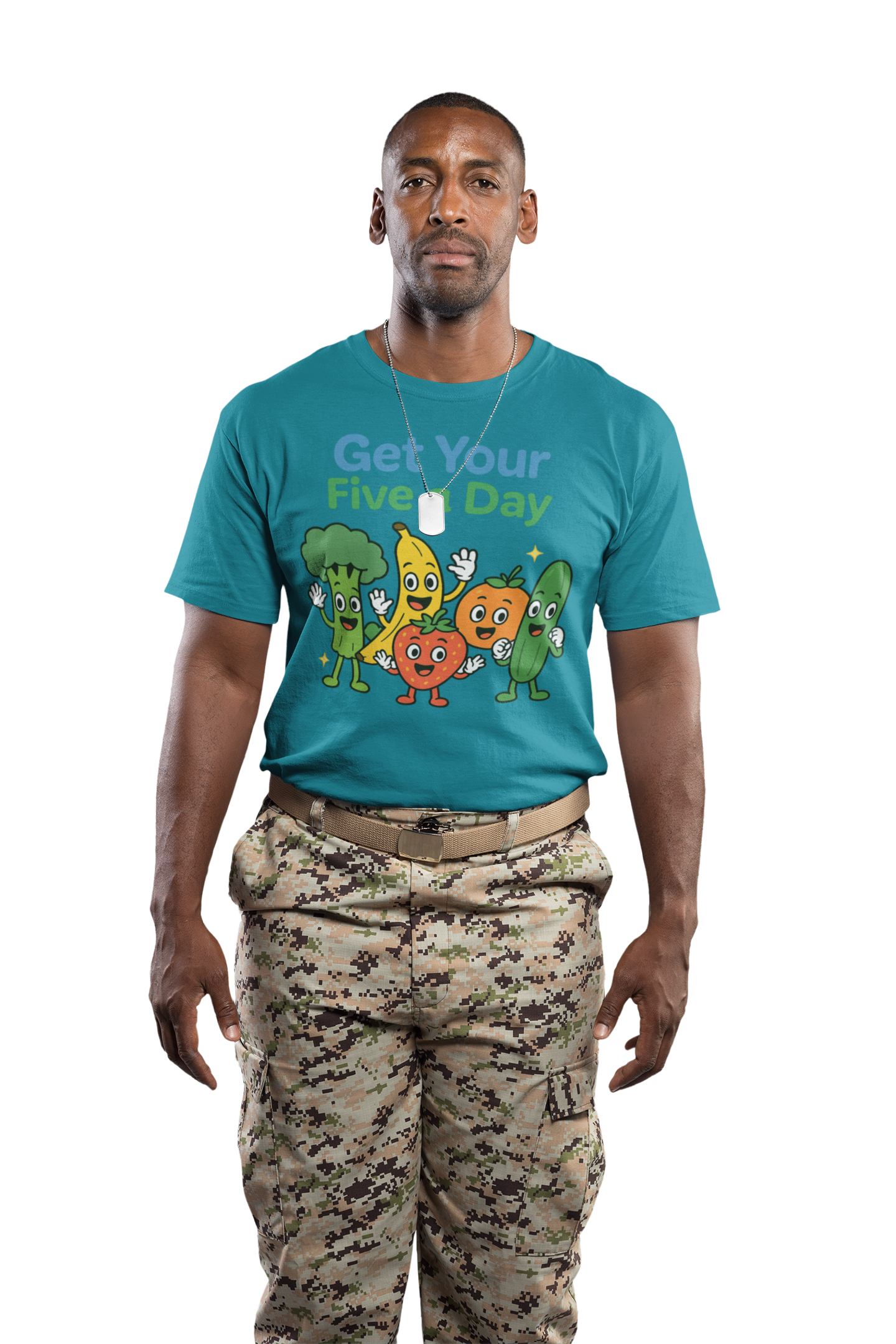 Get Your Five a Day T-Shirt — Cute Fruit & Veggie Kids Healthy Eating Tee