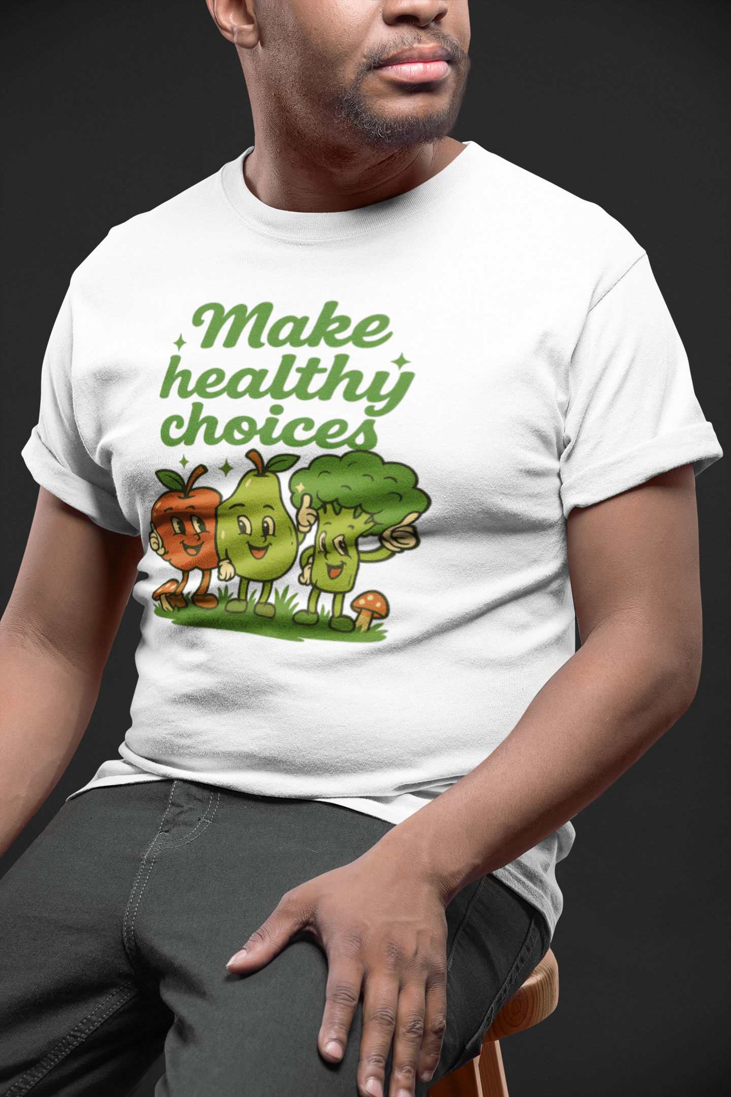 Make Healthy Choices T-Shirt — Cute Fruit & Veggie Graphic Tee