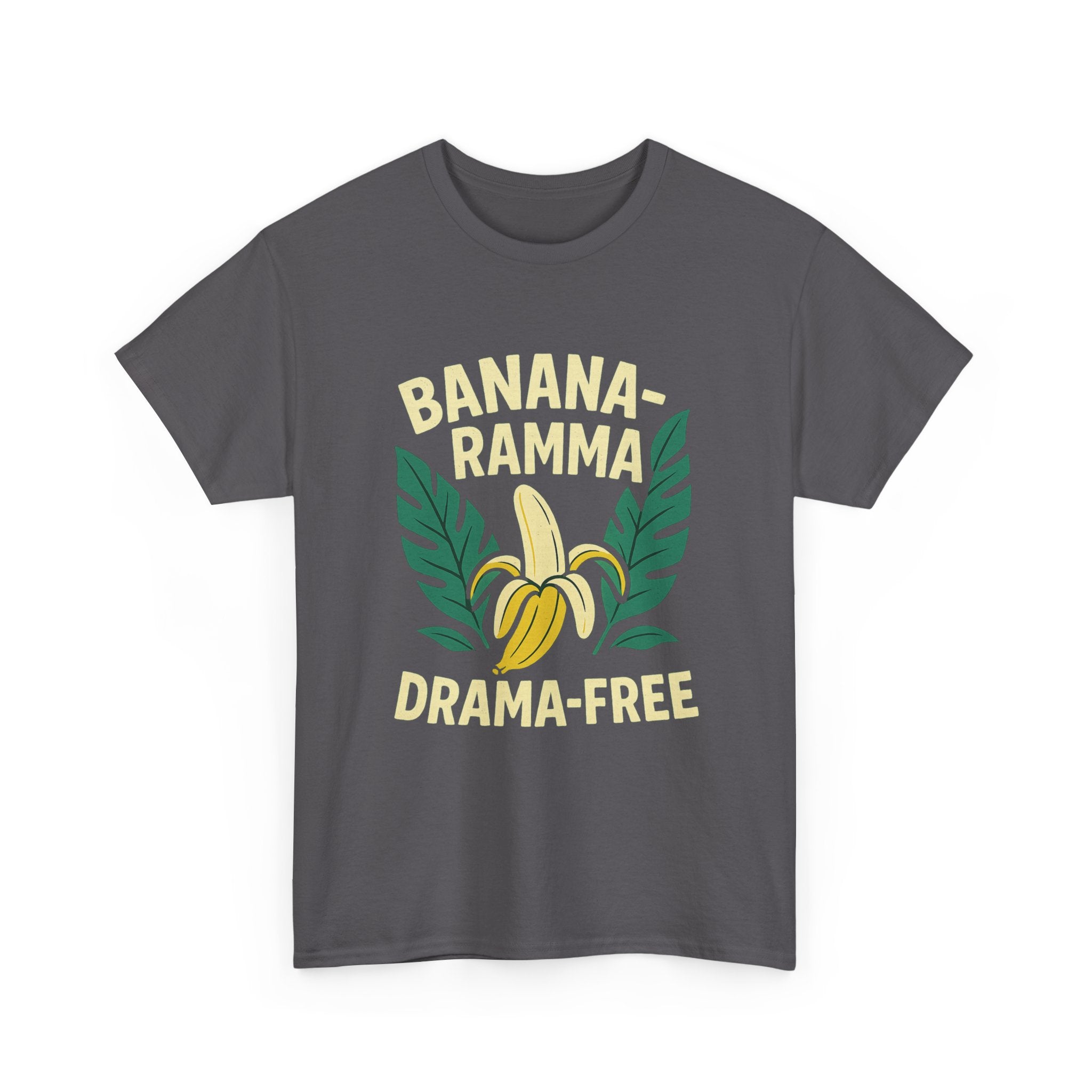 Banana-Ramma Drama-Free Unisex Heavy Cotton Tee, Fun Casual Shirt, Gift for Friends, Summer Vibes, Quirky Fashion Statement