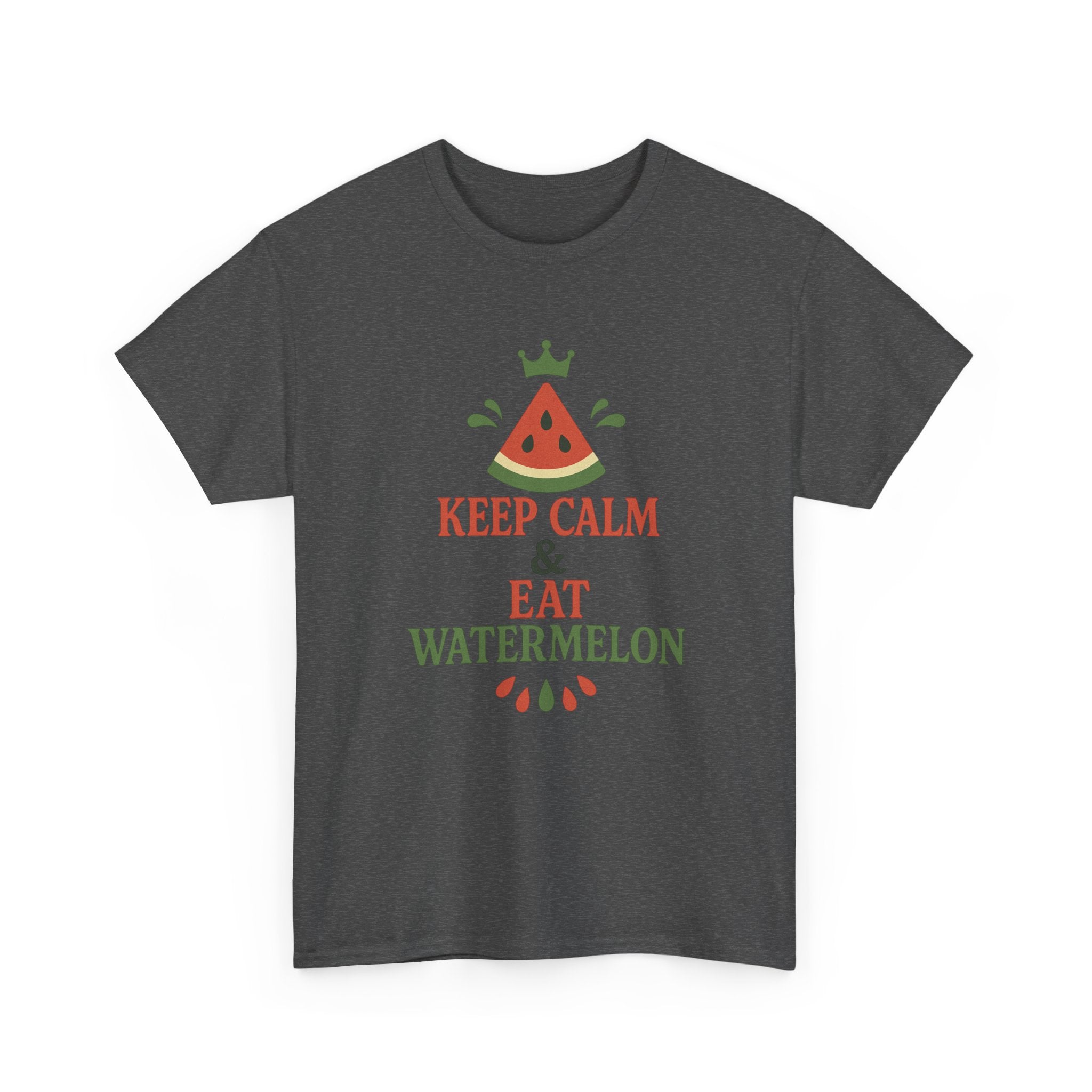 Keep Calm Watermelon Tee, Summer Shirt, Funny Graphic Tee, Relaxed Fit T-Shirt, Gifts for Food Lovers, Fun Casual Wear