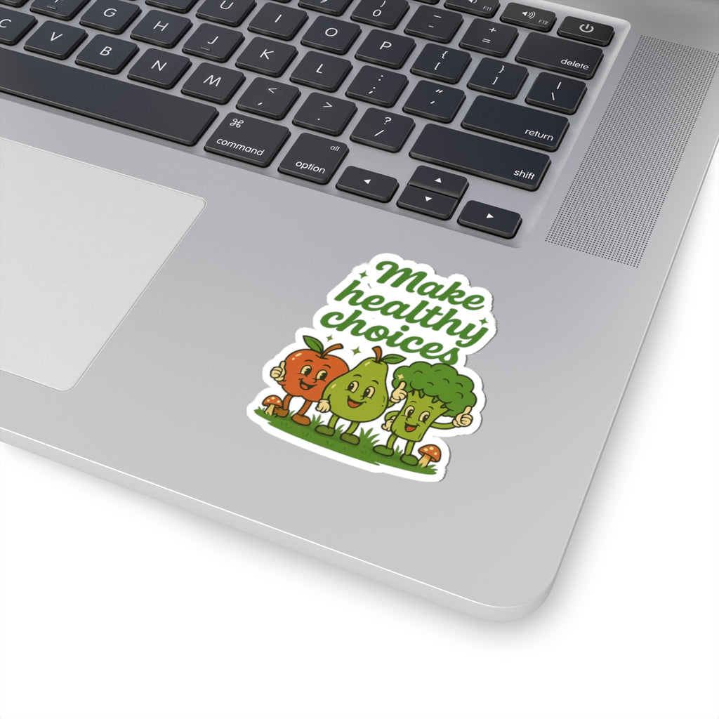 Make Healthy Choices Sticker — Cute Fruit & Veggie Kiss-Cut Decal