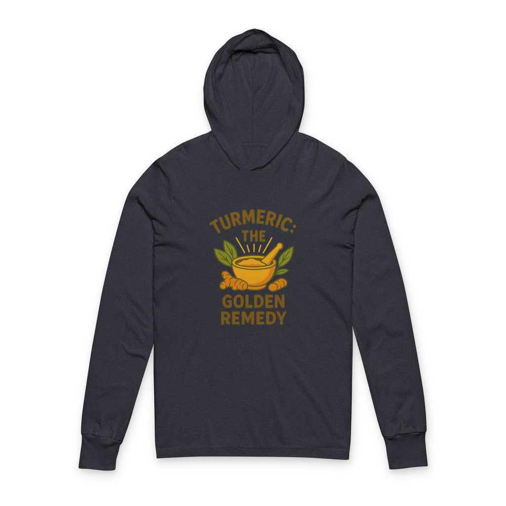 Turmeric Remedy Hoodie | Unisex Long Sleeve Tee for Wellness, Health Enthusiasts, Herbal Remedies, Natural Living, Gift Idea