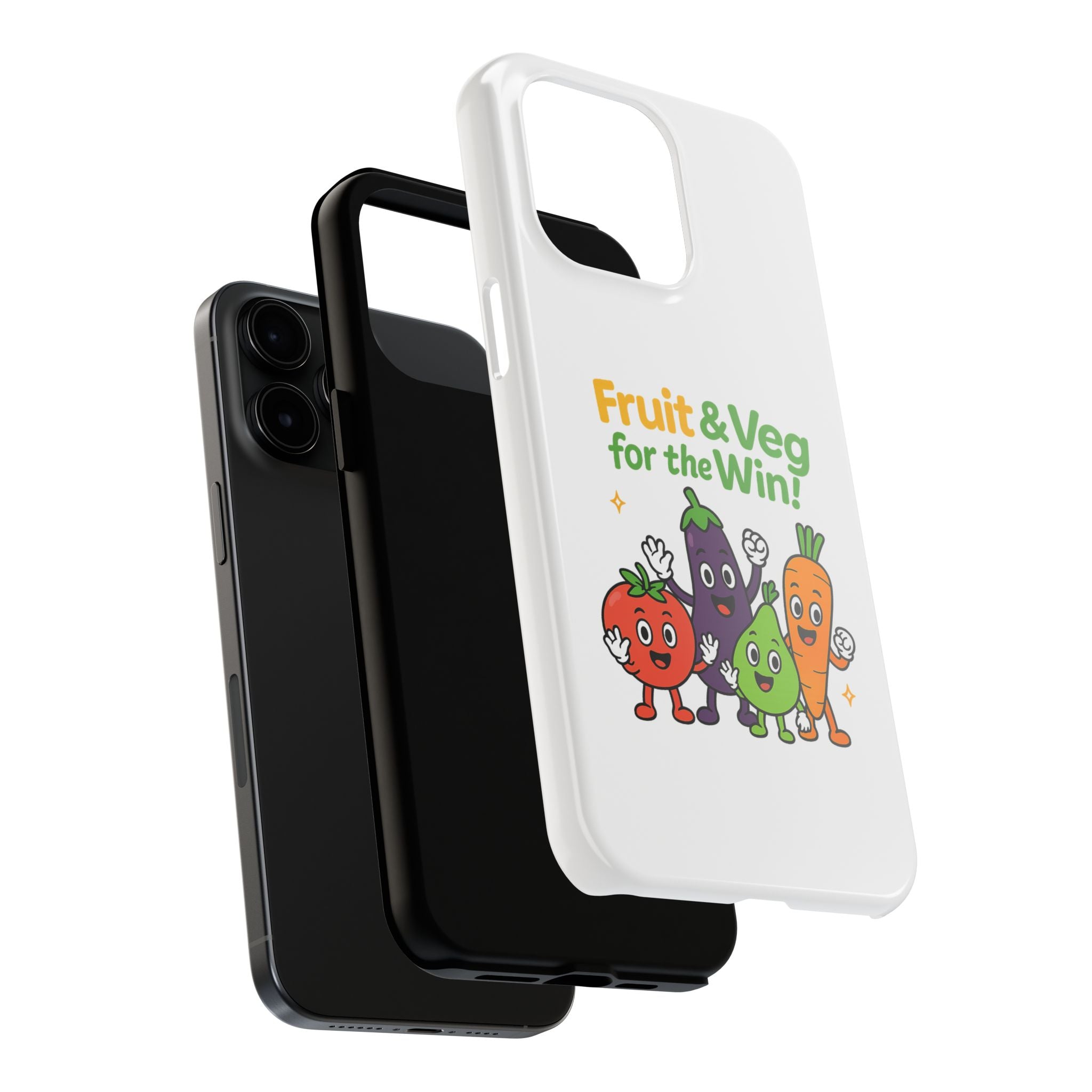 Phone Case — "Fruit & Veg for the Win!" Cute Healthy Veggie Design