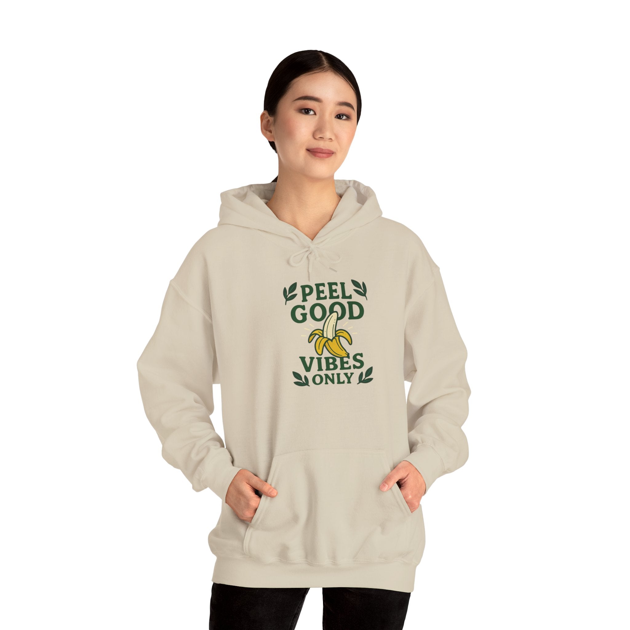 Peel Good Vibes Unisex Hooded Sweatshirt - Fun and Comfy, Perfect for Casual Wear, Gift for Friends, Cozy Relaxation, Banana Lovers