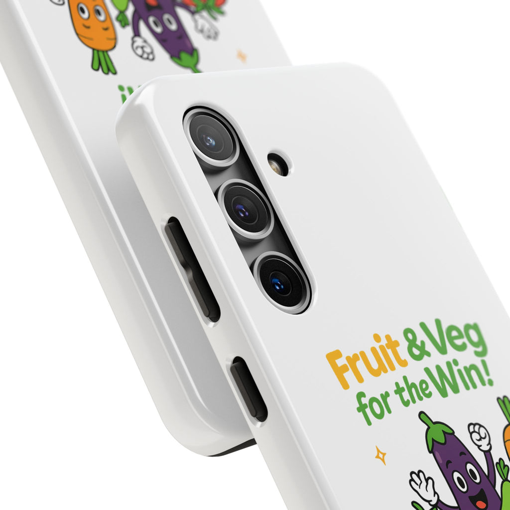 Phone Case — "Fruit & Veg for the Win!" Cute Healthy Veggie Design