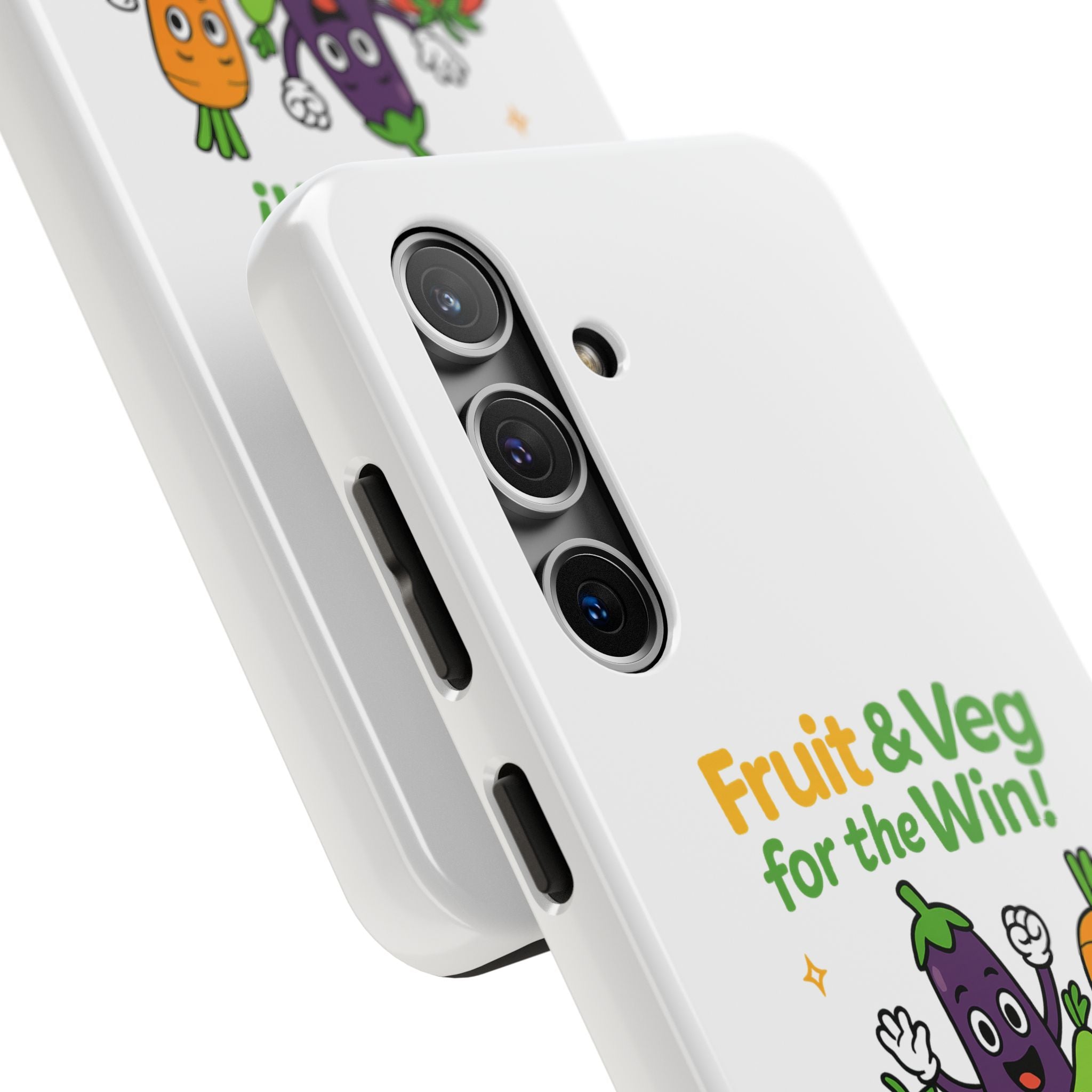 Phone Case — "Fruit & Veg for the Win!" Cute Healthy Veggie Design