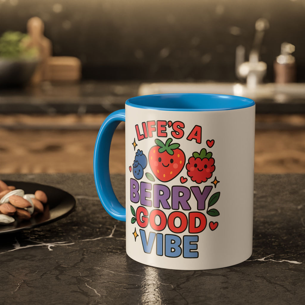 Berry Good Vibe Mug — Cute Fruit Illustration Coffee Cup (11oz & 15oz)