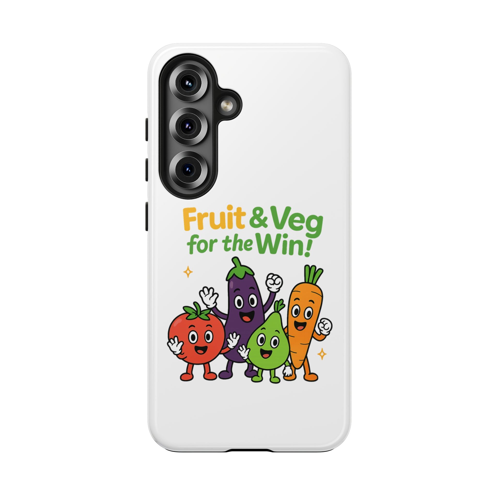 Phone Case — "Fruit & Veg for the Win!" Cute Healthy Veggie Design