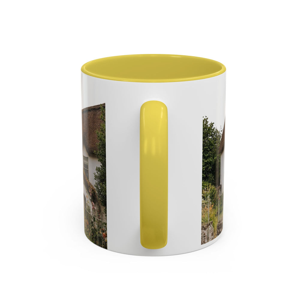 Thatched Cottage Photo Mug (11oz & 15oz) — Cozy English Cottage Scenic Coffee Cup