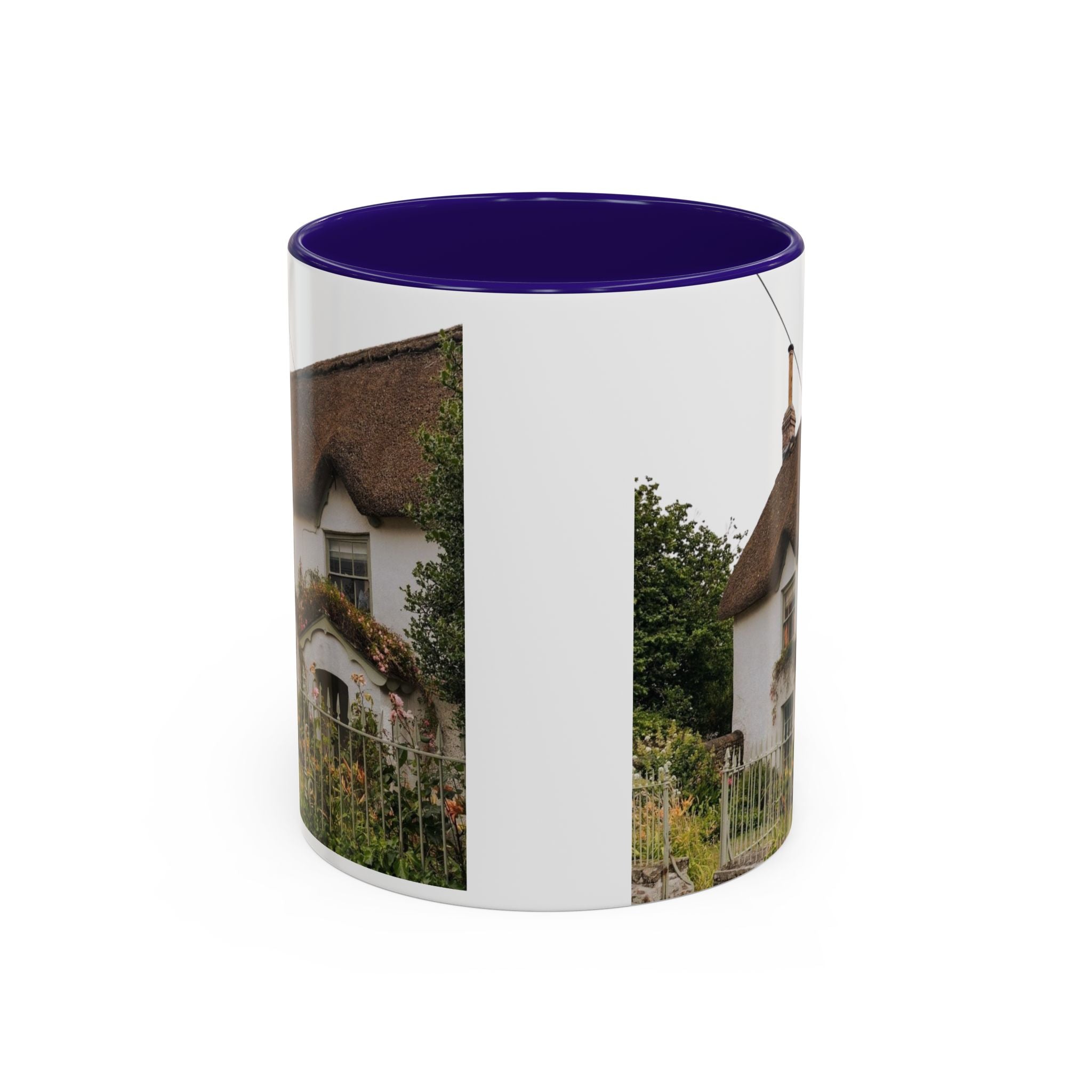 Thatched Cottage Photo Mug (11oz & 15oz) — Cozy English Cottage Scenic Coffee Cup