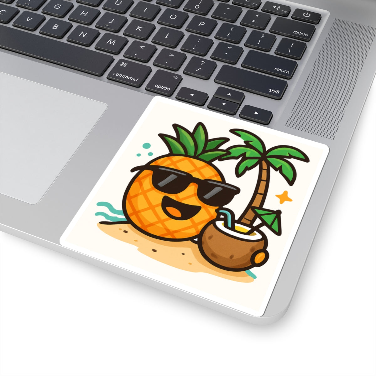 Tropical Pineapple Kiss-Cut Stickers | Fun Summer Decor, Laptop Stickers, Beach Party Favors, Gift for Ocean Lovers