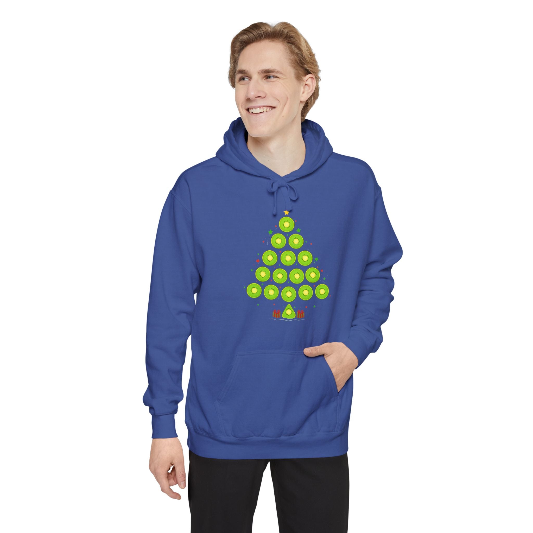 Christmas Ornament Tree Hoodie — Green Bauble Holiday Sweatshirt
