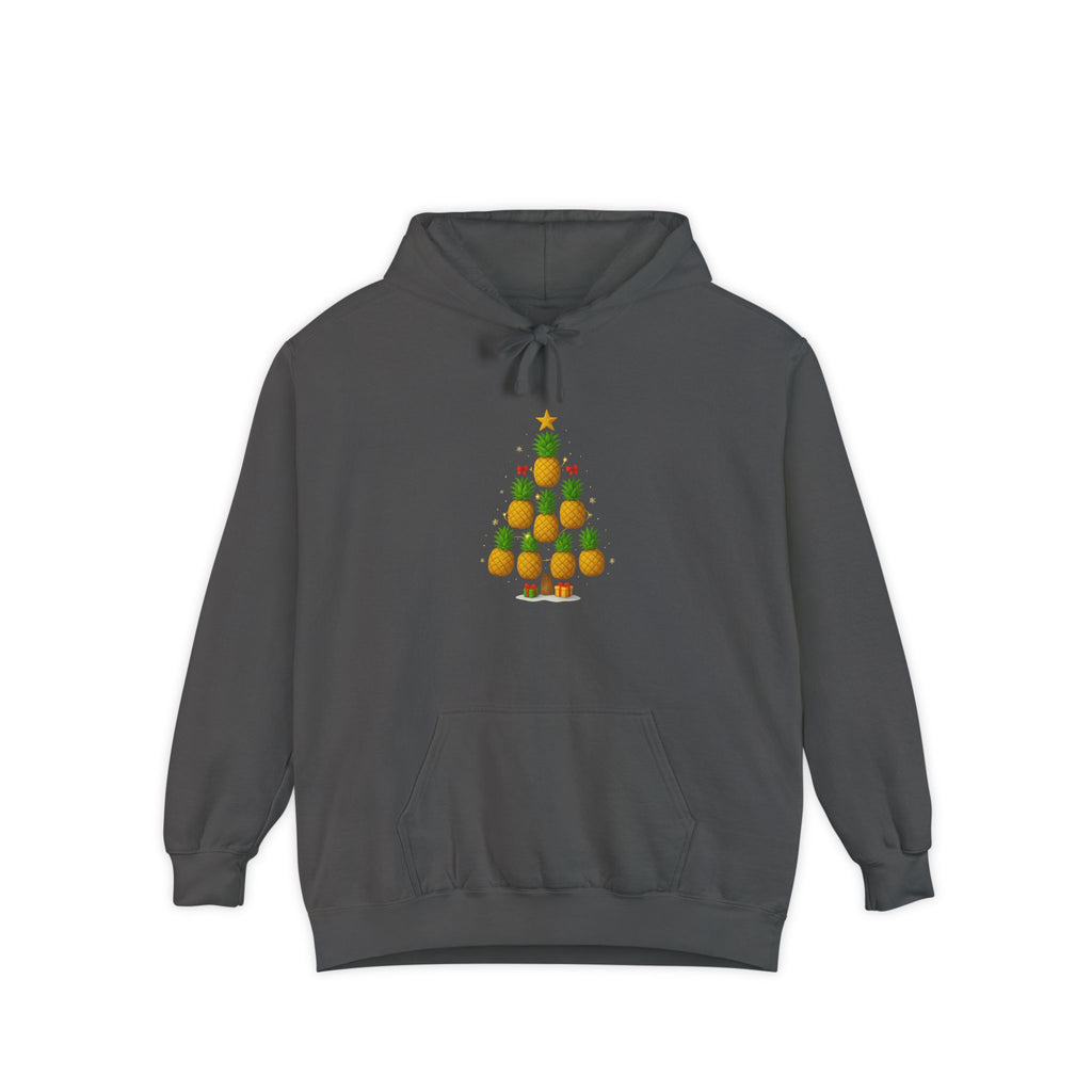 Pineapple Christmas Tree Hoodie — Festive Tropical Holiday Sweatshirt