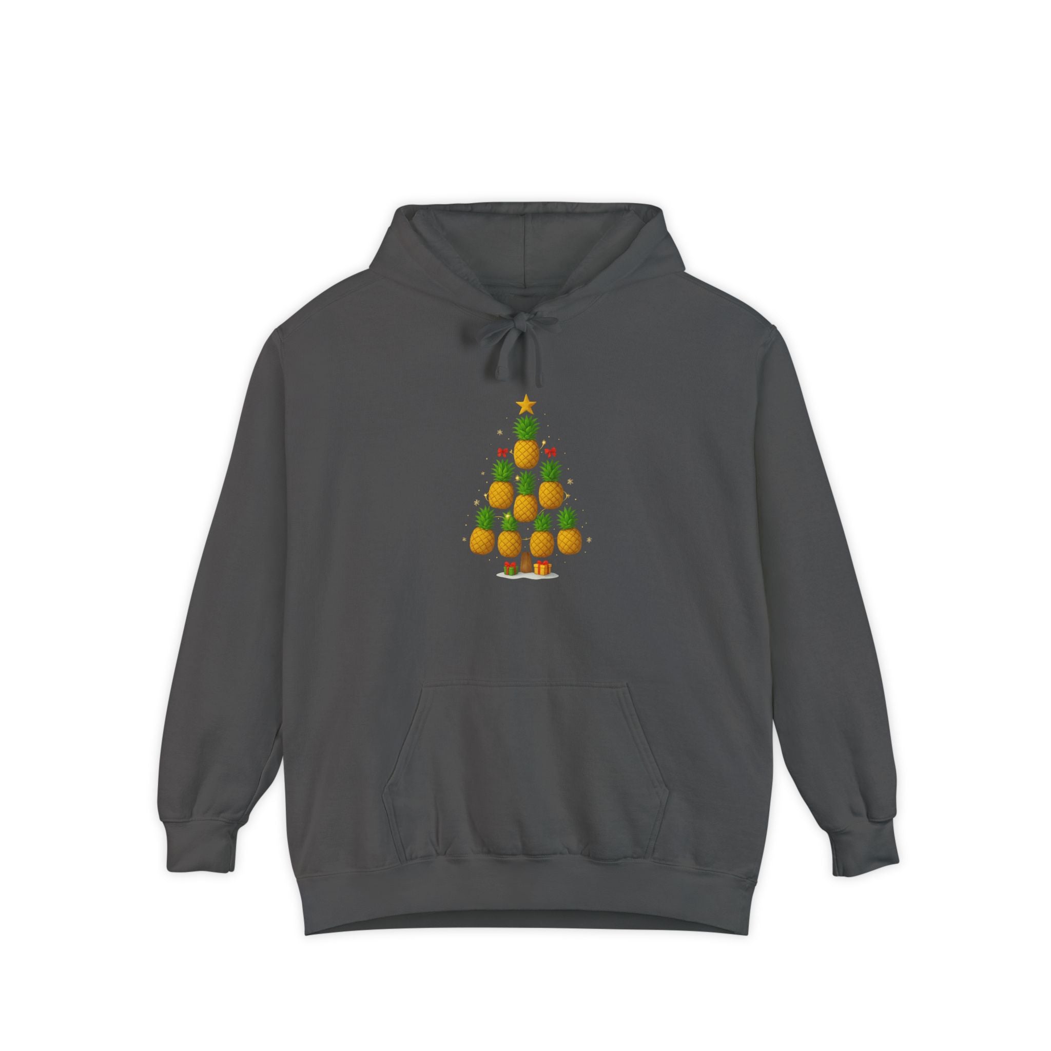 Pineapple Christmas Tree Hoodie — Festive Tropical Holiday Sweatshirt