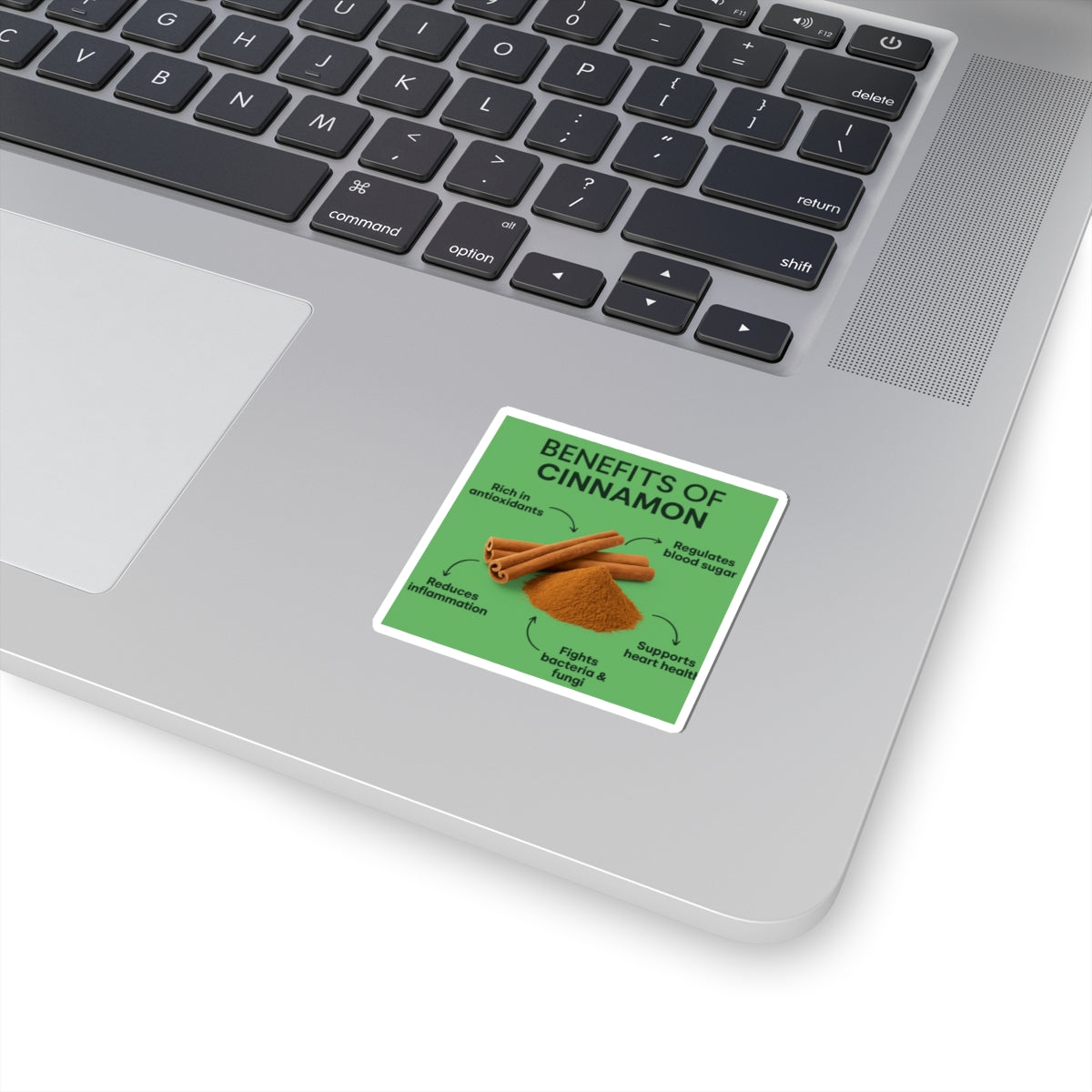 Cinnamon Benefits Stickers, Nature Lover Stickers, Healthy Living Decor, Kitchen Aesthetic, Gift for Foodies