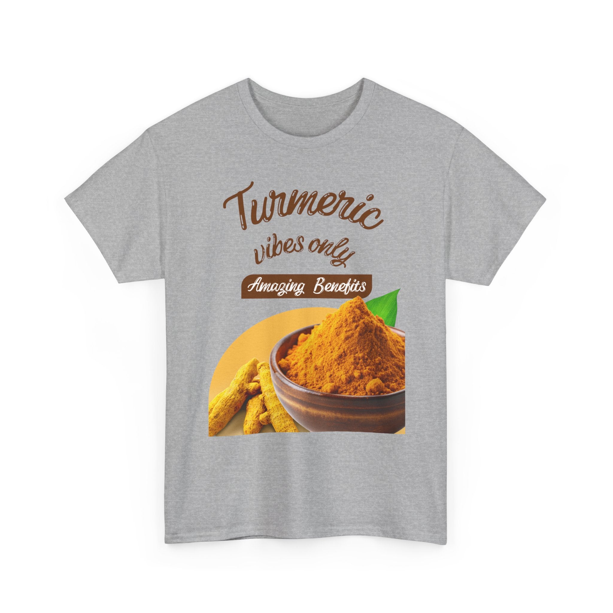 Turmeric Vibes Only Tee, Relaxed Unisex Cotton Shirt for Wellness Lovers, Great for Gifts, Health & Wellness Events, Casual Everyday Wear
